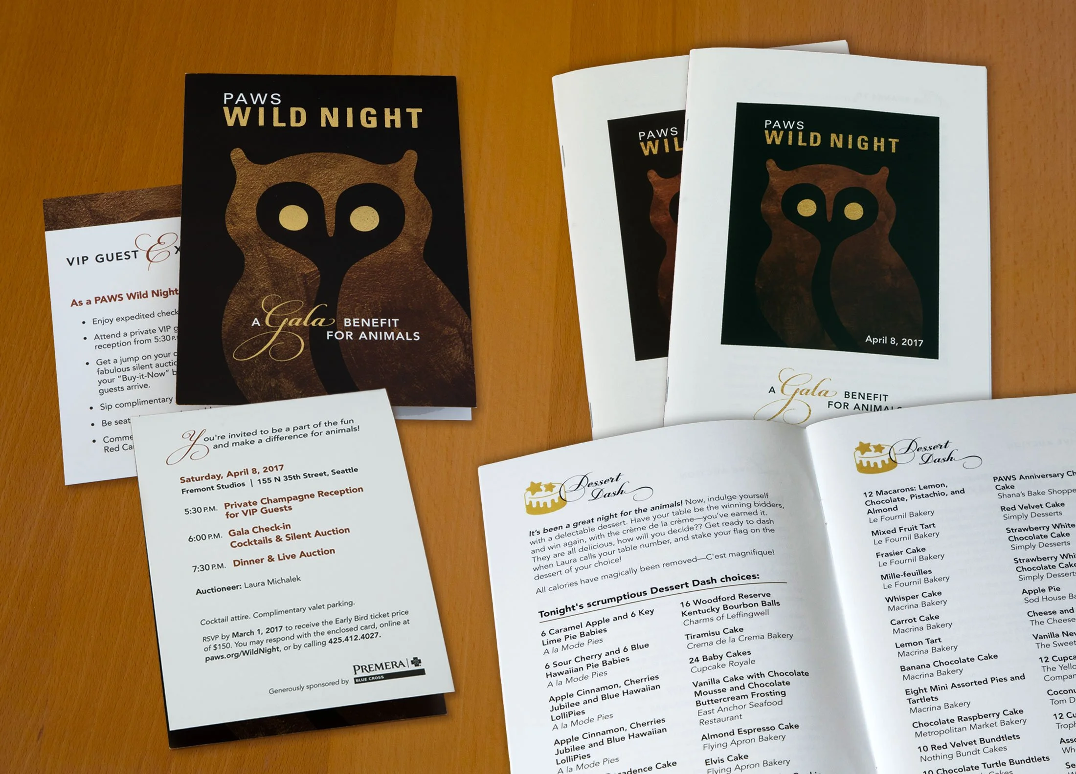 Gala event invitation, VIP Guest Benefits and Program