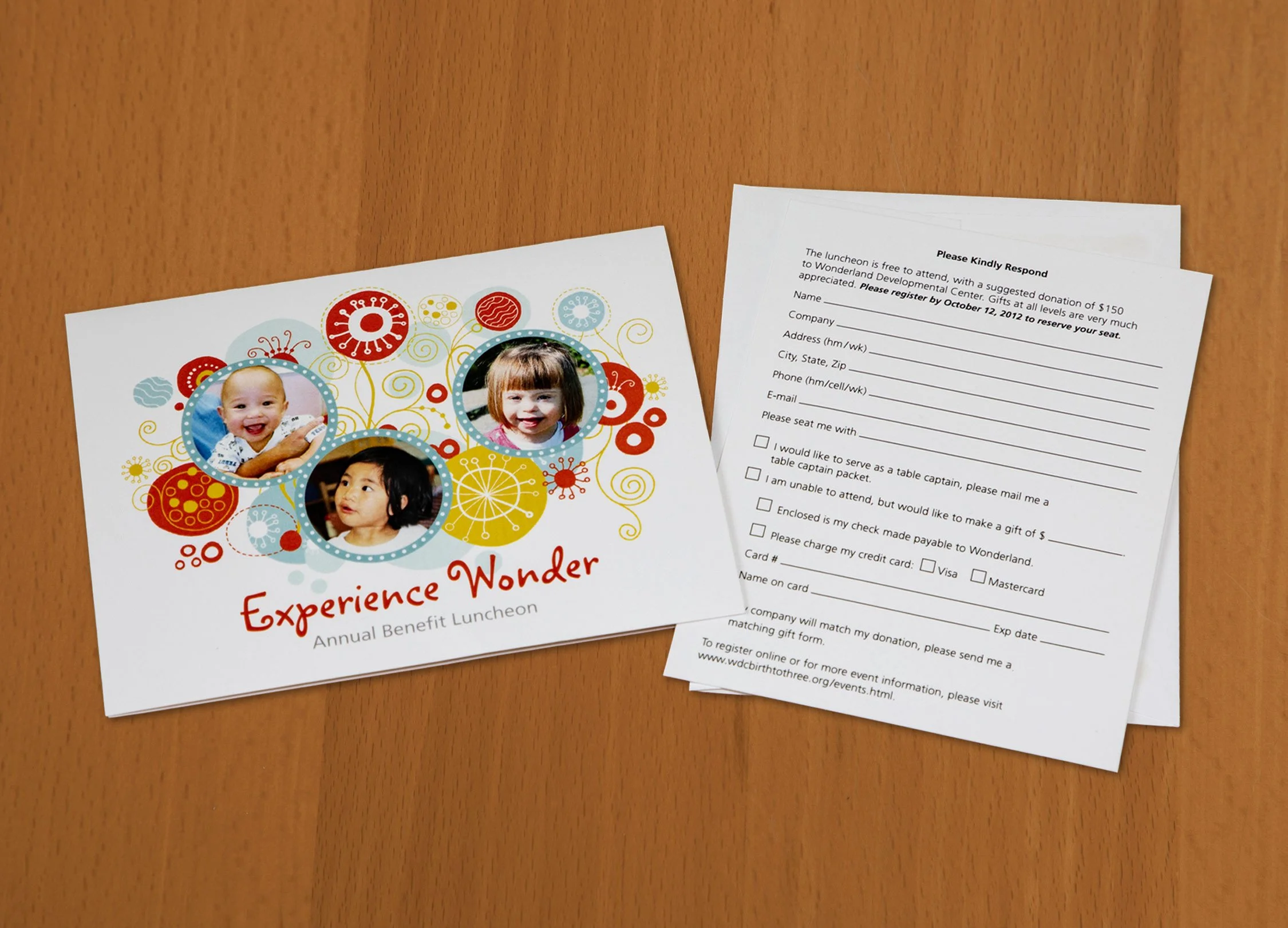 Event Invitation and reply device for a non-profit