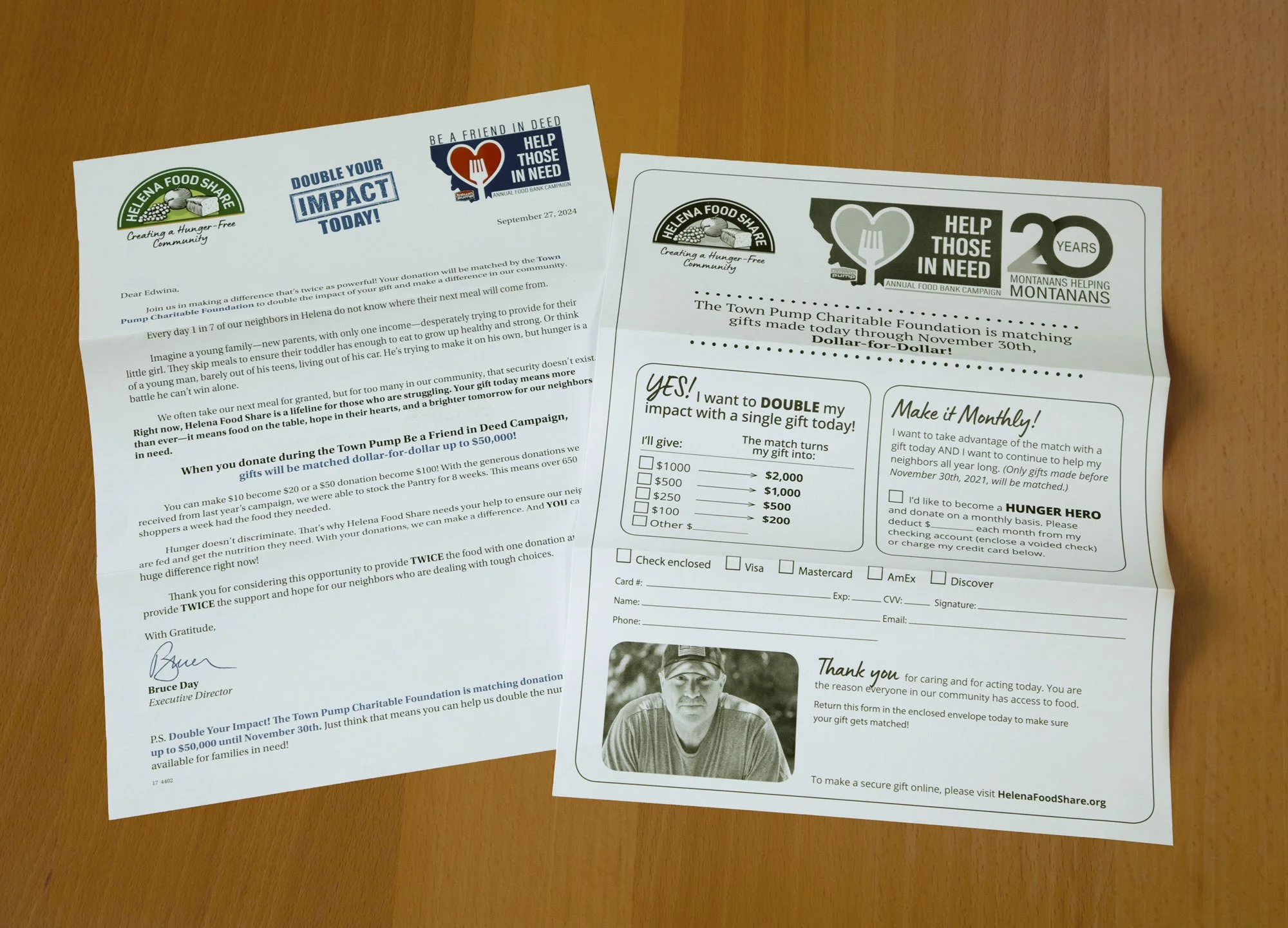 Food bank appeal letter