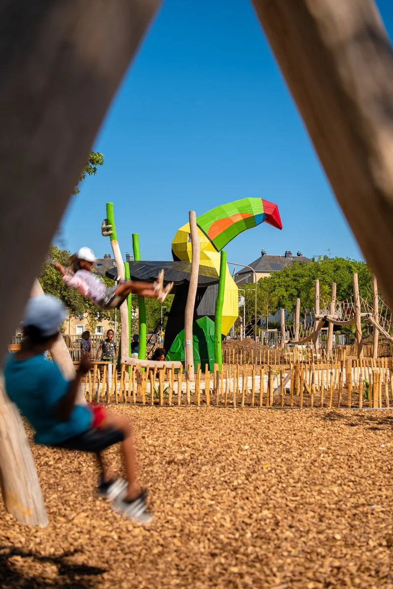 Aire de jeux du Toucan, Saint-Nazaire, pour PRO-URBA (PRO-URBA & Zephyr Paysage)