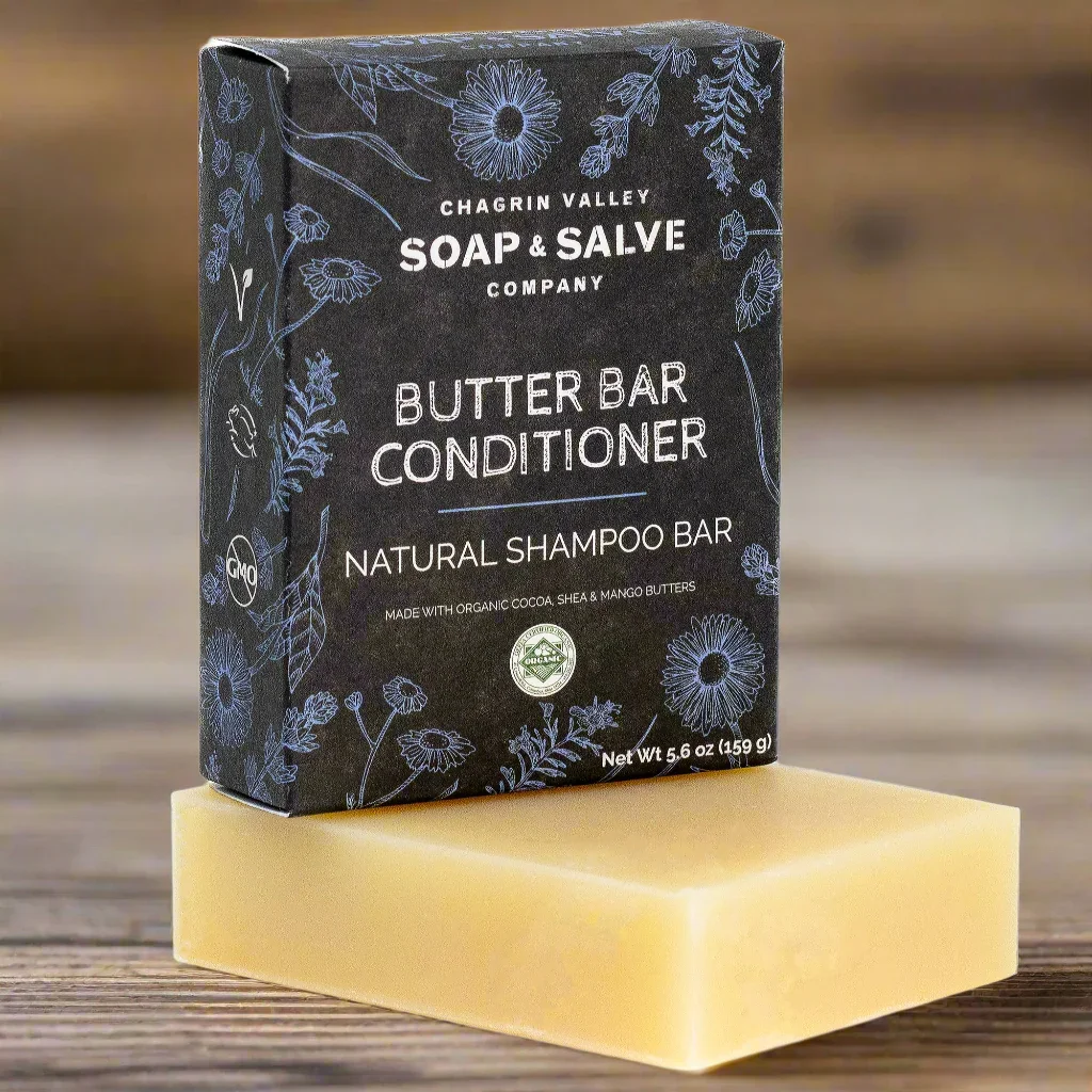 Butter Bar conditioning shampoo bar with cocoa and shea butter