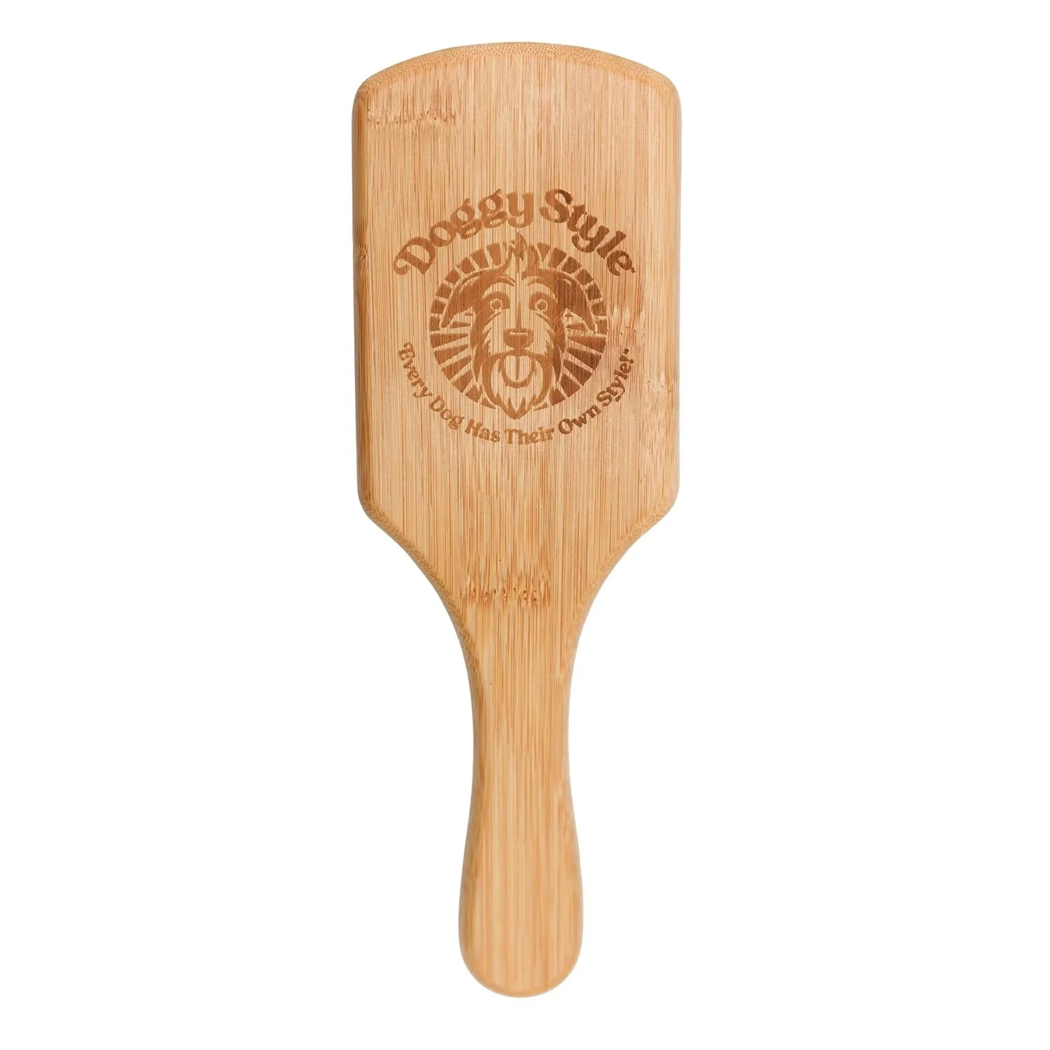 Back of Bamboo Dog Brush