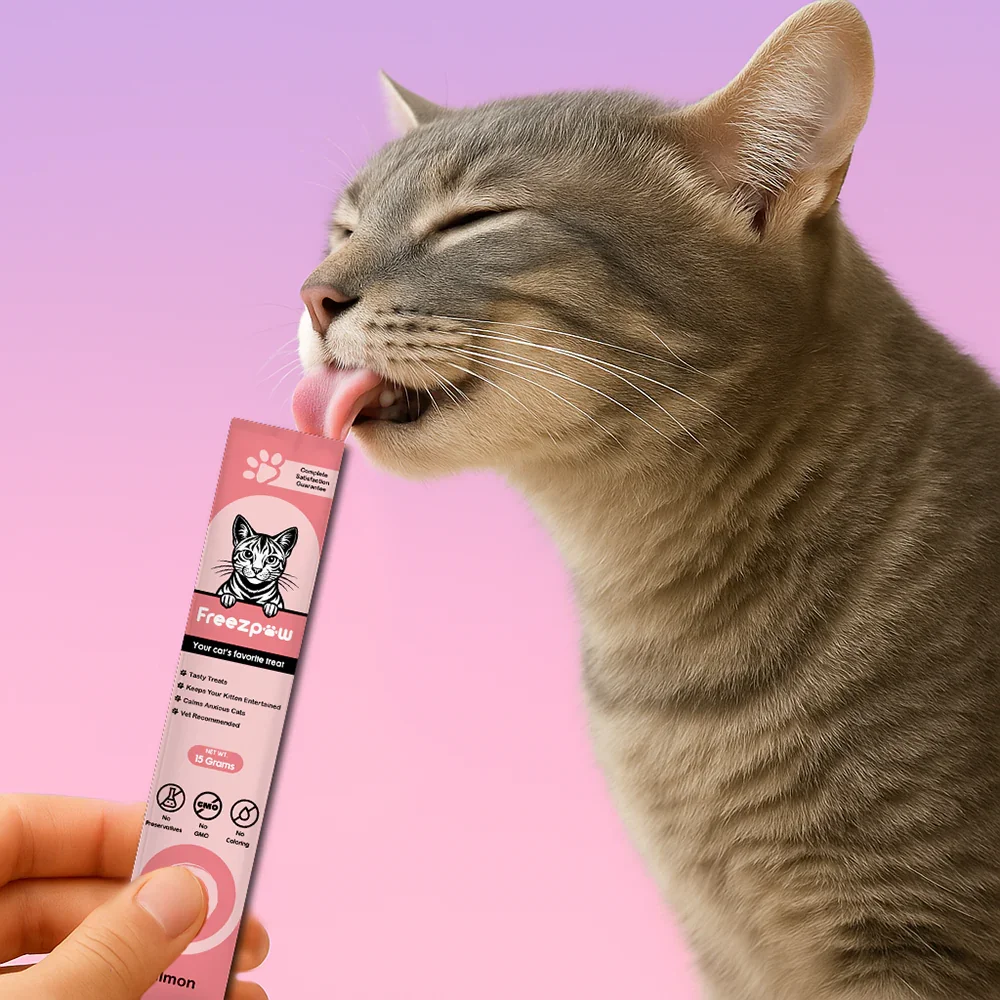 Cat licking Lickable Cat Paste