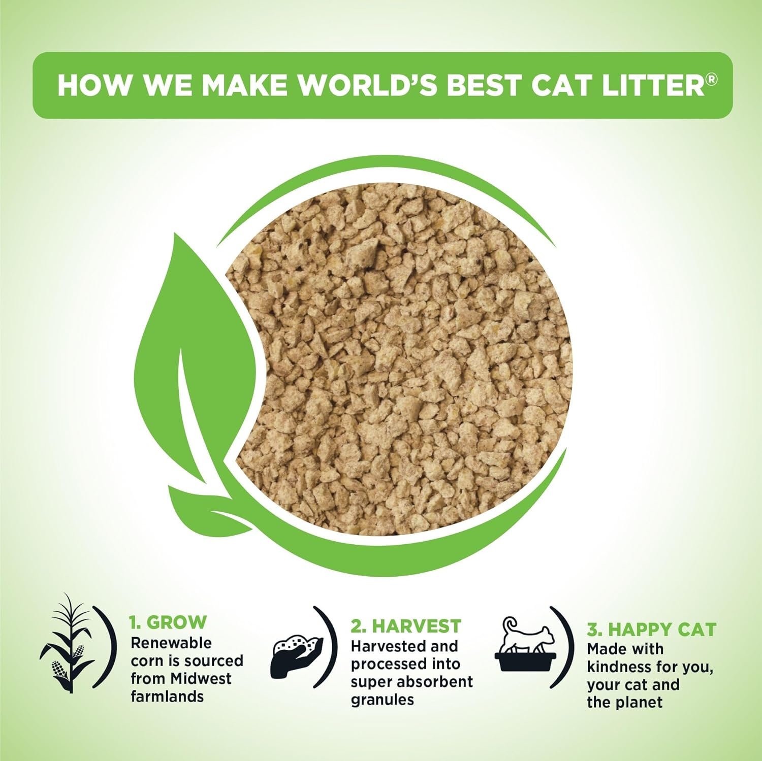 World’s Best Cat Litter Comfort Care Unscented bag showing natural clumping litter for odor control and easy scooping