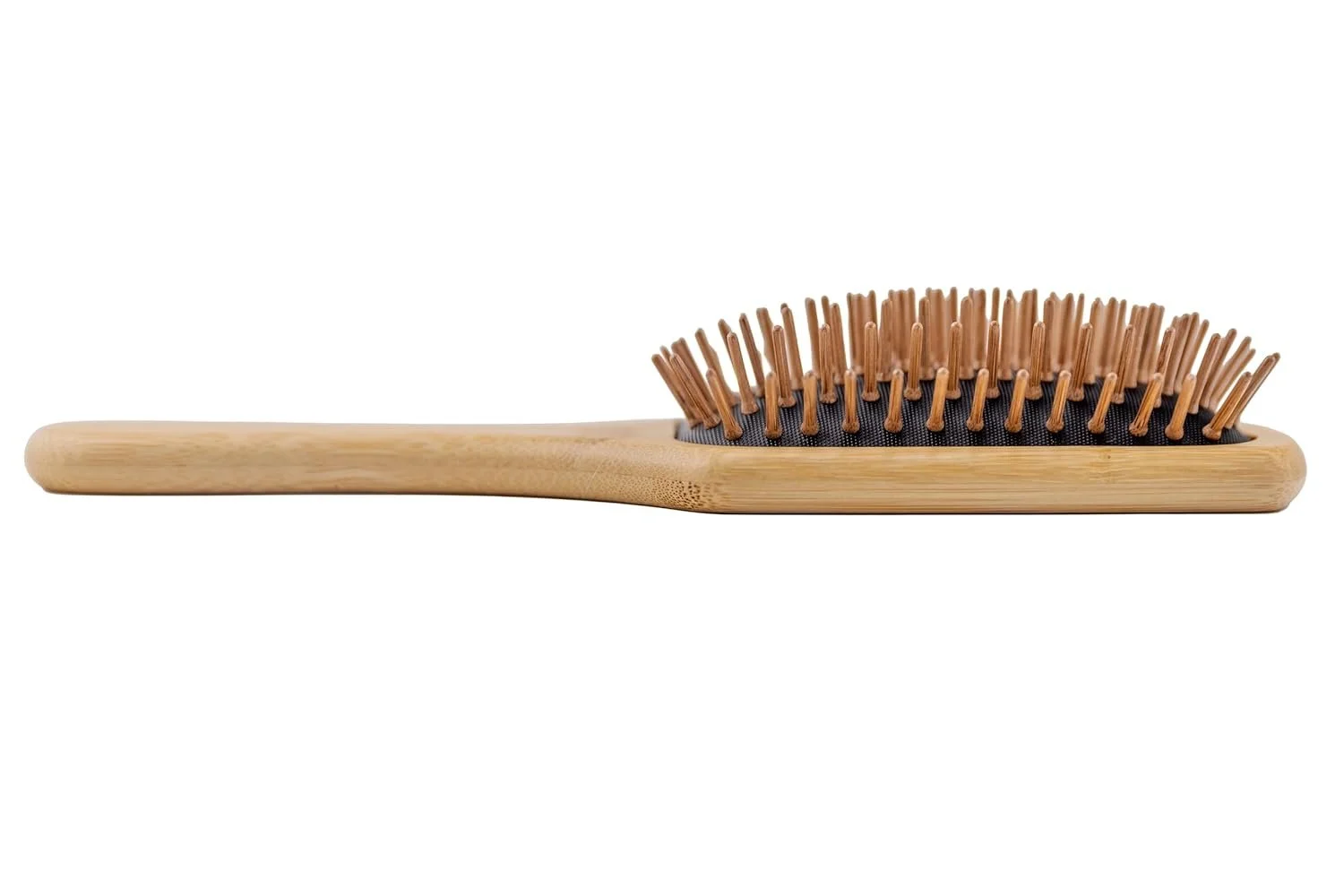 Side view of bamboo dog brush
