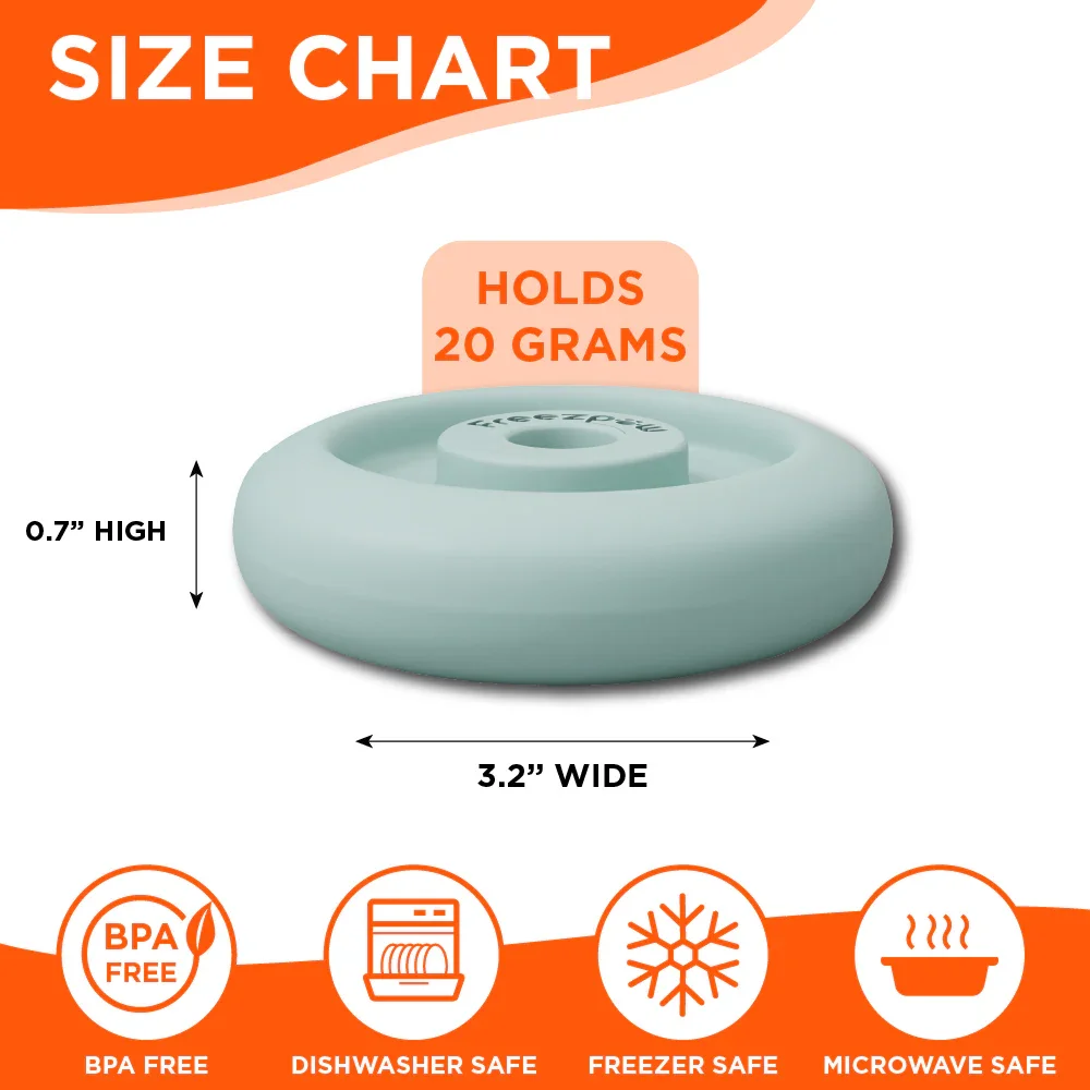 nteractive frozen treat ring toy promoting stress relief for cats with Size Chart