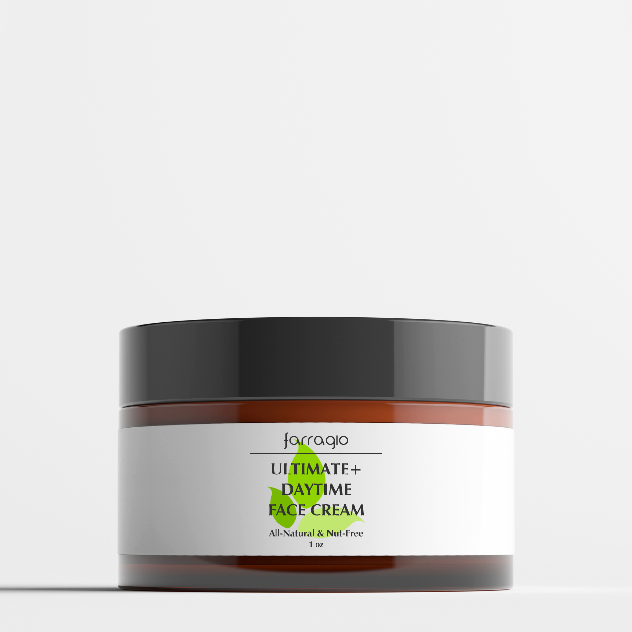 All-Natural Ultimate+ Daytime Face Cream in 1-ounce amber-colored glass jar