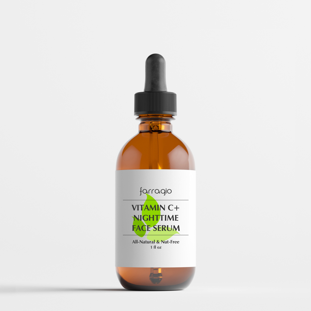 All-Natural Vitamin C+ Nighttime Face Serum in 1 fluid ounce amber-colored glass bottle