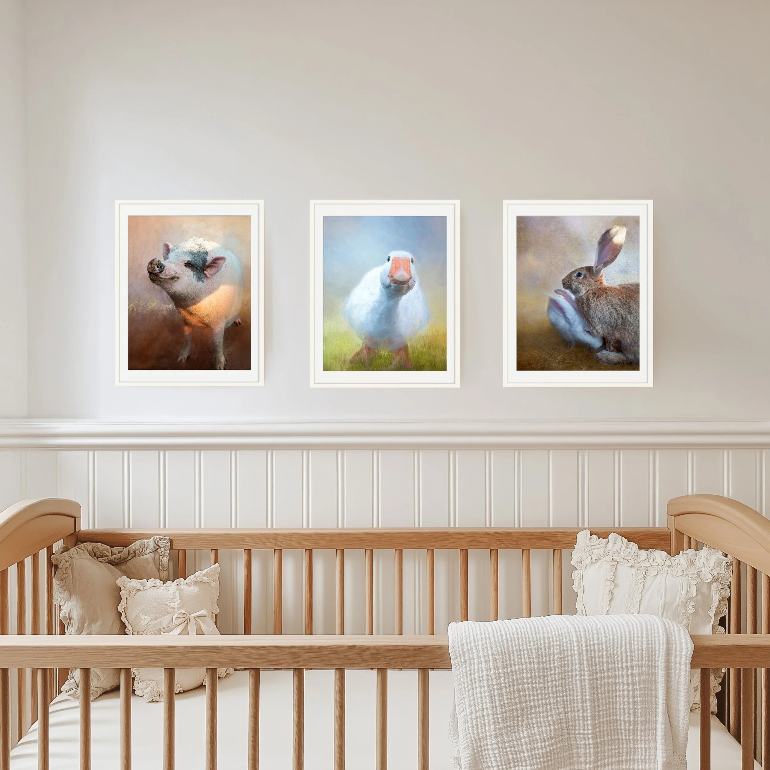Loosey Goosey and friends in baby's room