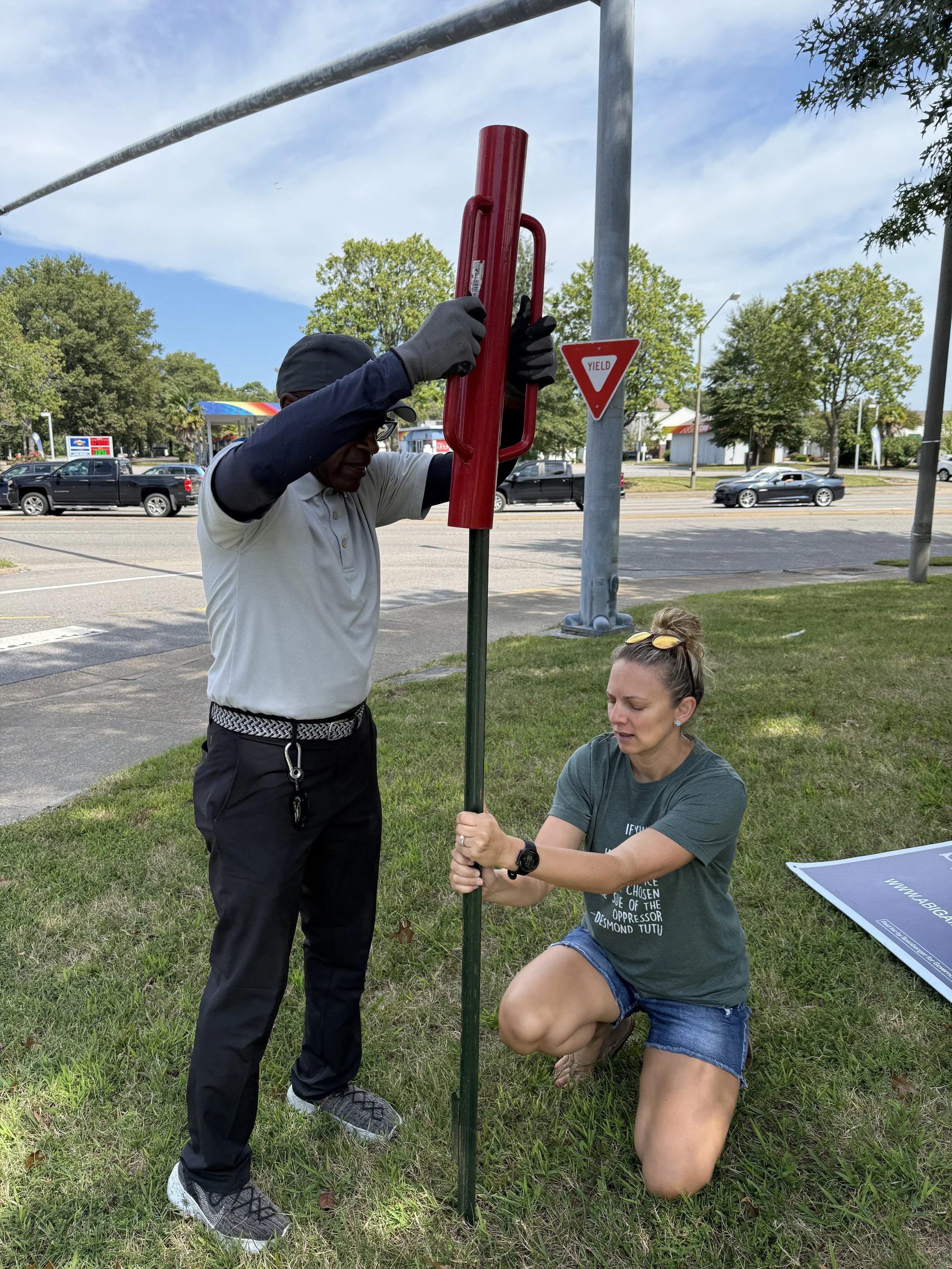 Virginia Beach Democrats Build Fort Democrat at Building 14 and around town to Launch Early Voting and Defend 10-1 Voting Rights