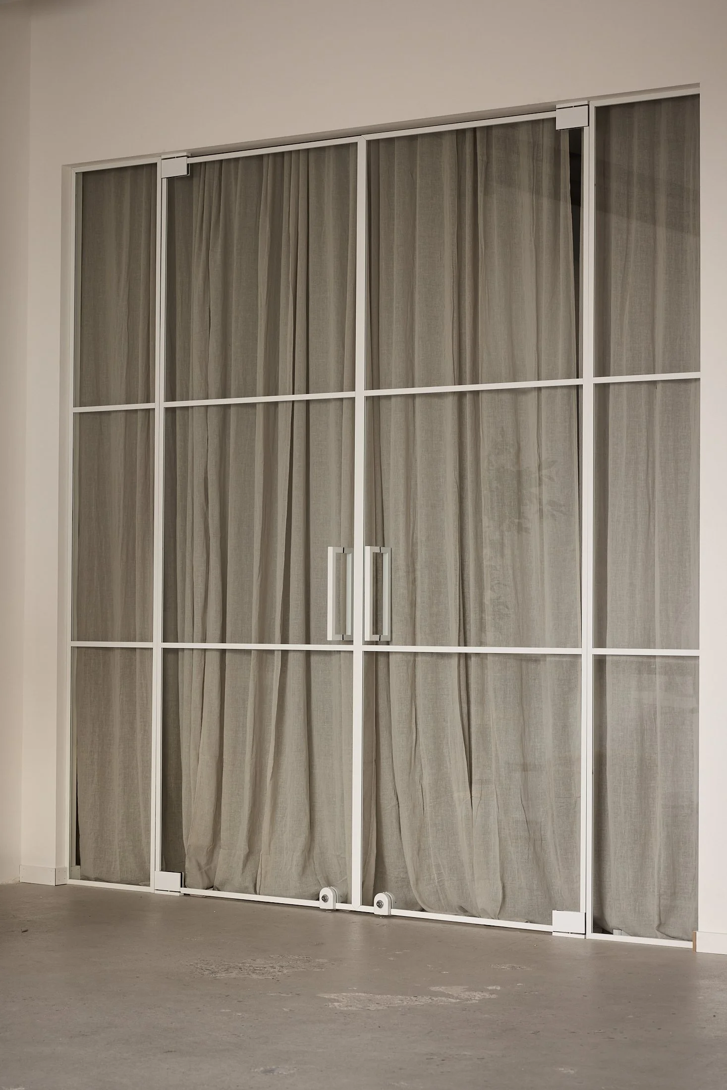 Portes vitrées, séparateur, lumineux, moderne, beige