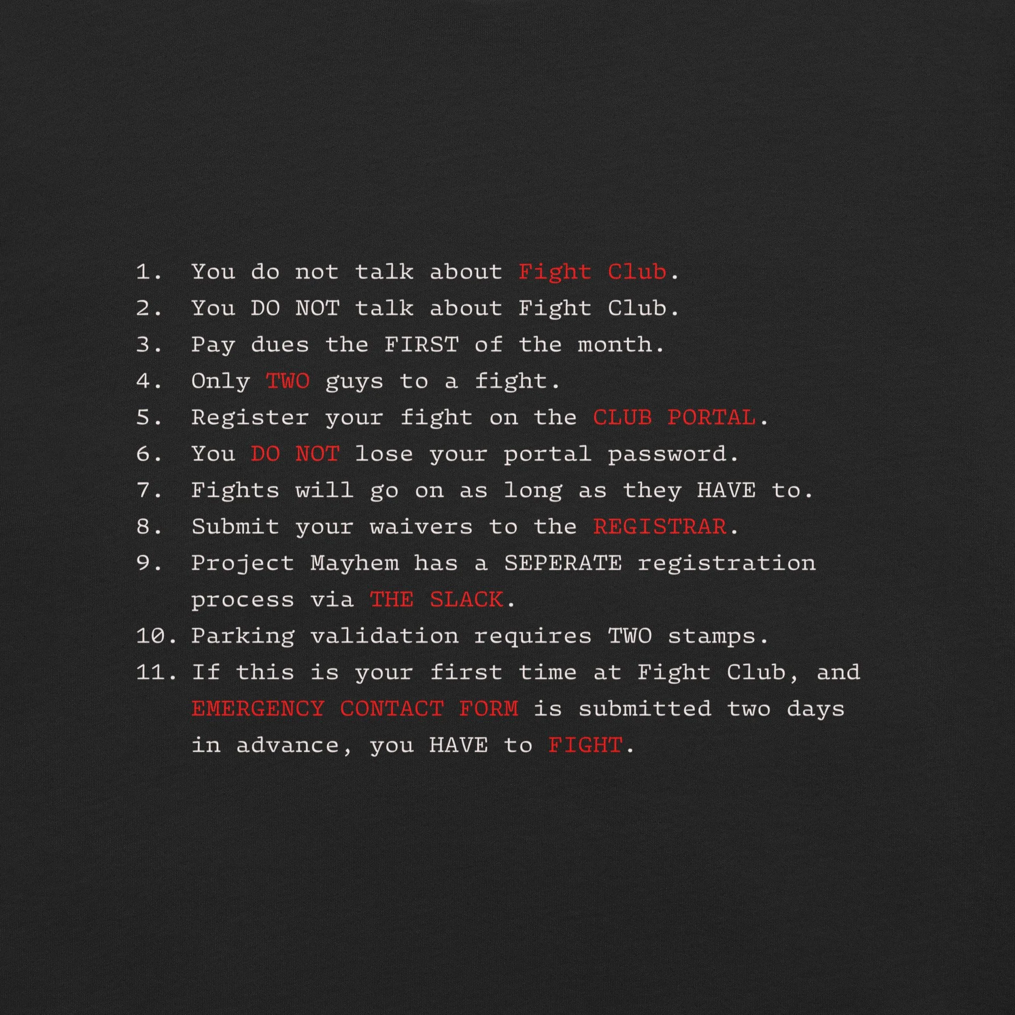 Full Fight Club Rules