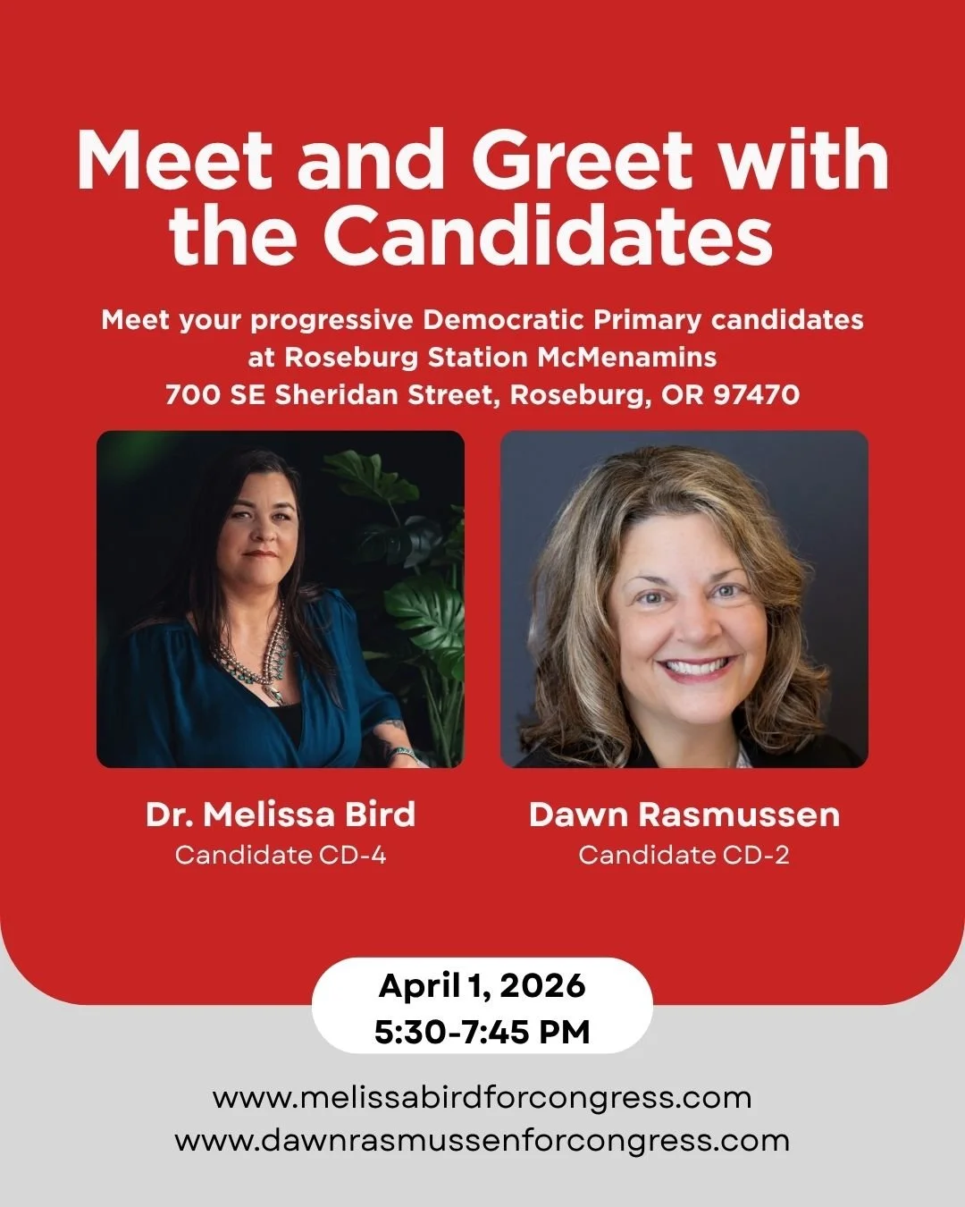 Roseburg Meet & Greet with Melissa Bird and Dawn Rasmussen