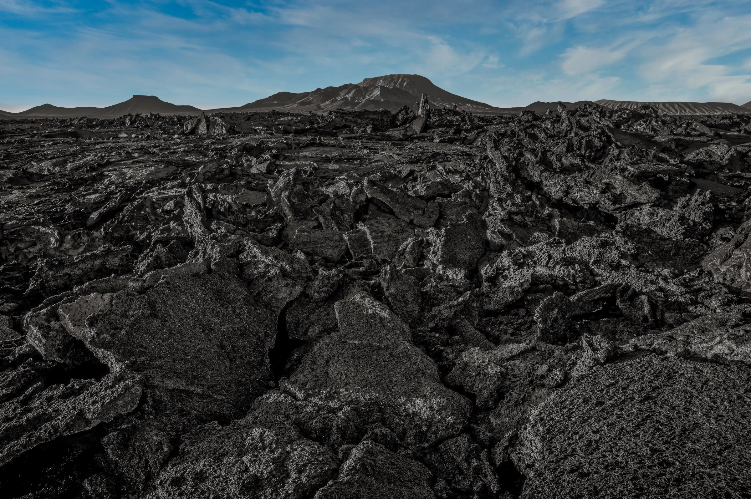 Harrar Khaybar Black Basalt Lava Field