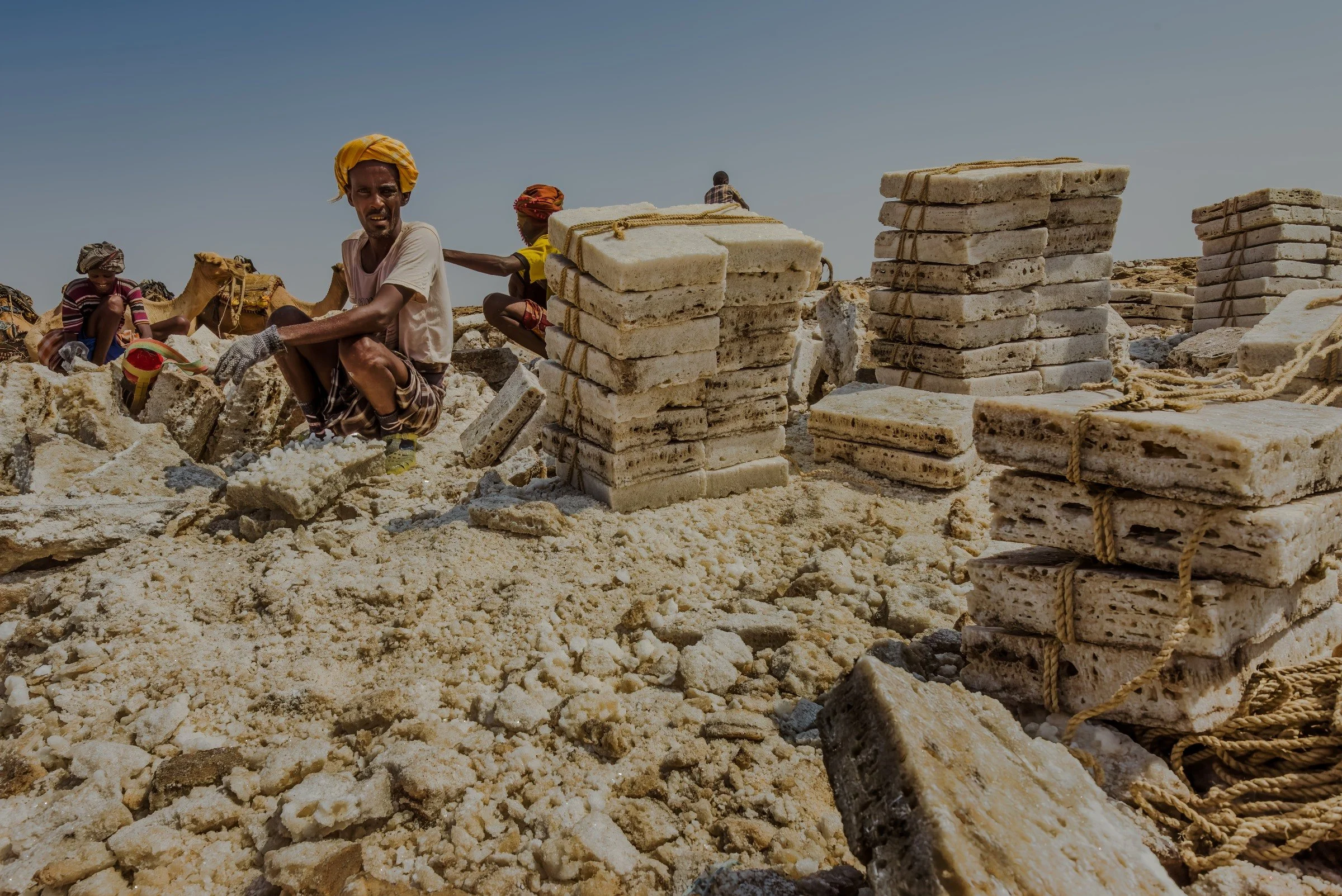 Bumdling Salt Slabs from Ancient Red Sea Deposits