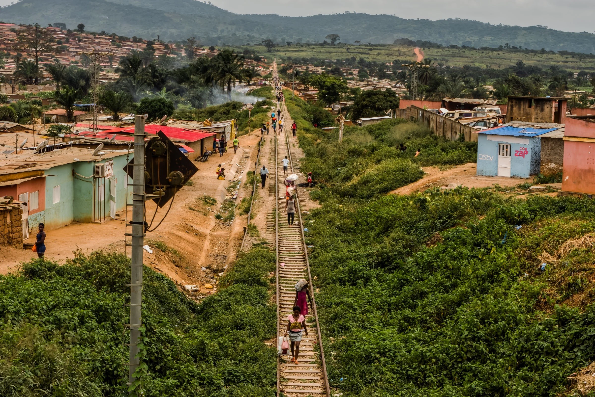 Railroad Tracks used as Pedestrian Thoroughfares