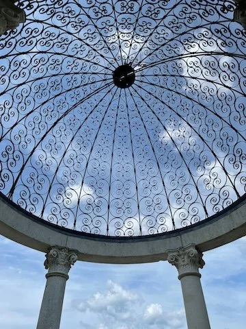 Gazebo - Photography (2023) - wrought iron roof of gazebo near main fountain at Longwood Gardens