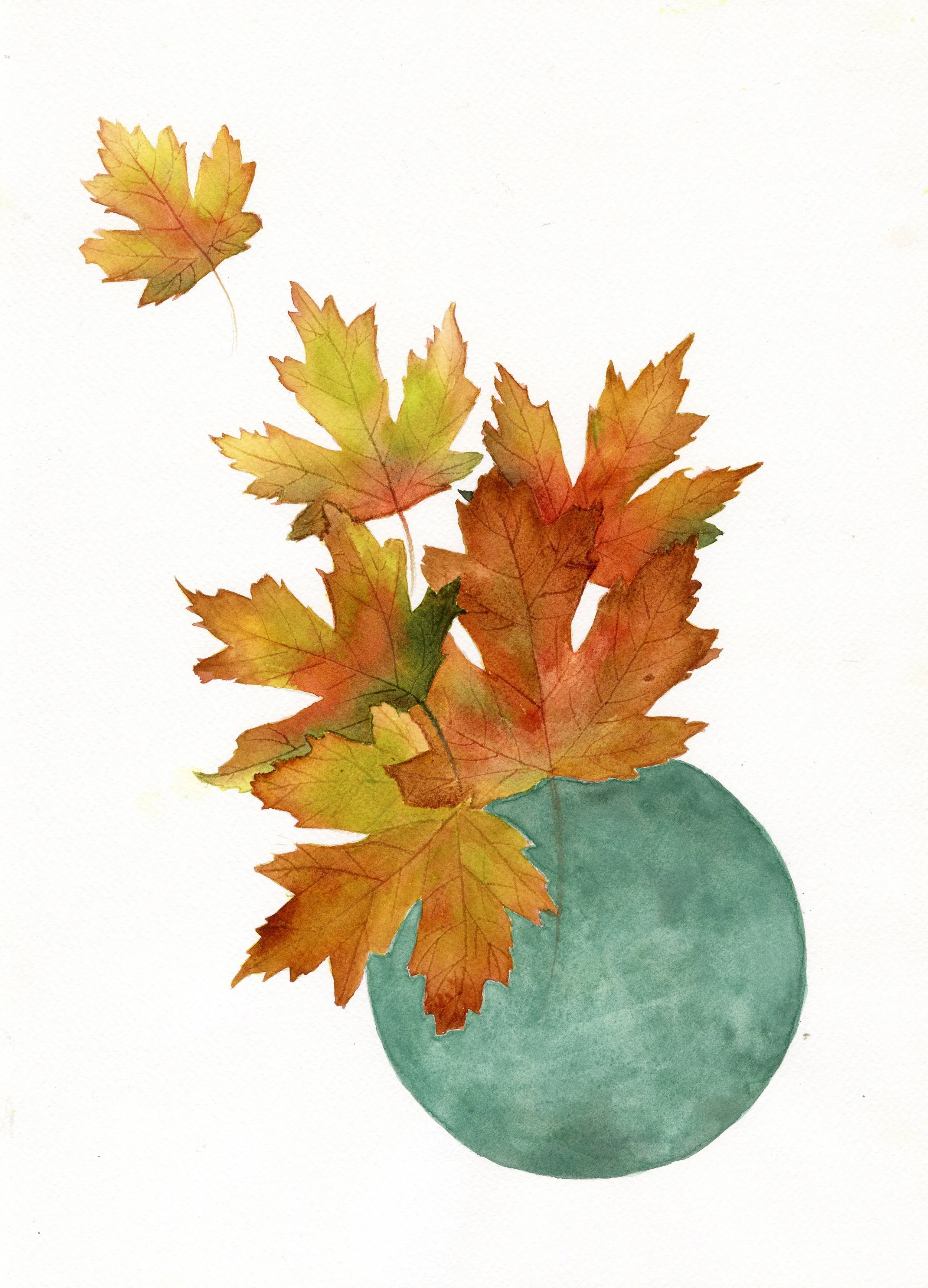 Maple-Leaves-with-Kingman-Turquoise-Watercolor-Painting-Monica-Adams-Art.jpeg