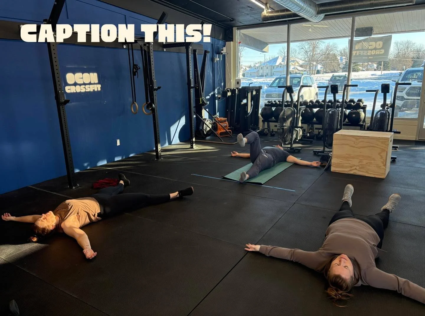 What is going on in this photo? We need your help! 
Come up with the most creative caption, and you&rsquo;ll win a free FitAid! 

#lakecountry #lakecountrywi #oconcrossfit #gym #CrossFitCommunity #CrossFit #crossfit #crossﬁtcommunity #lakecountrywisc