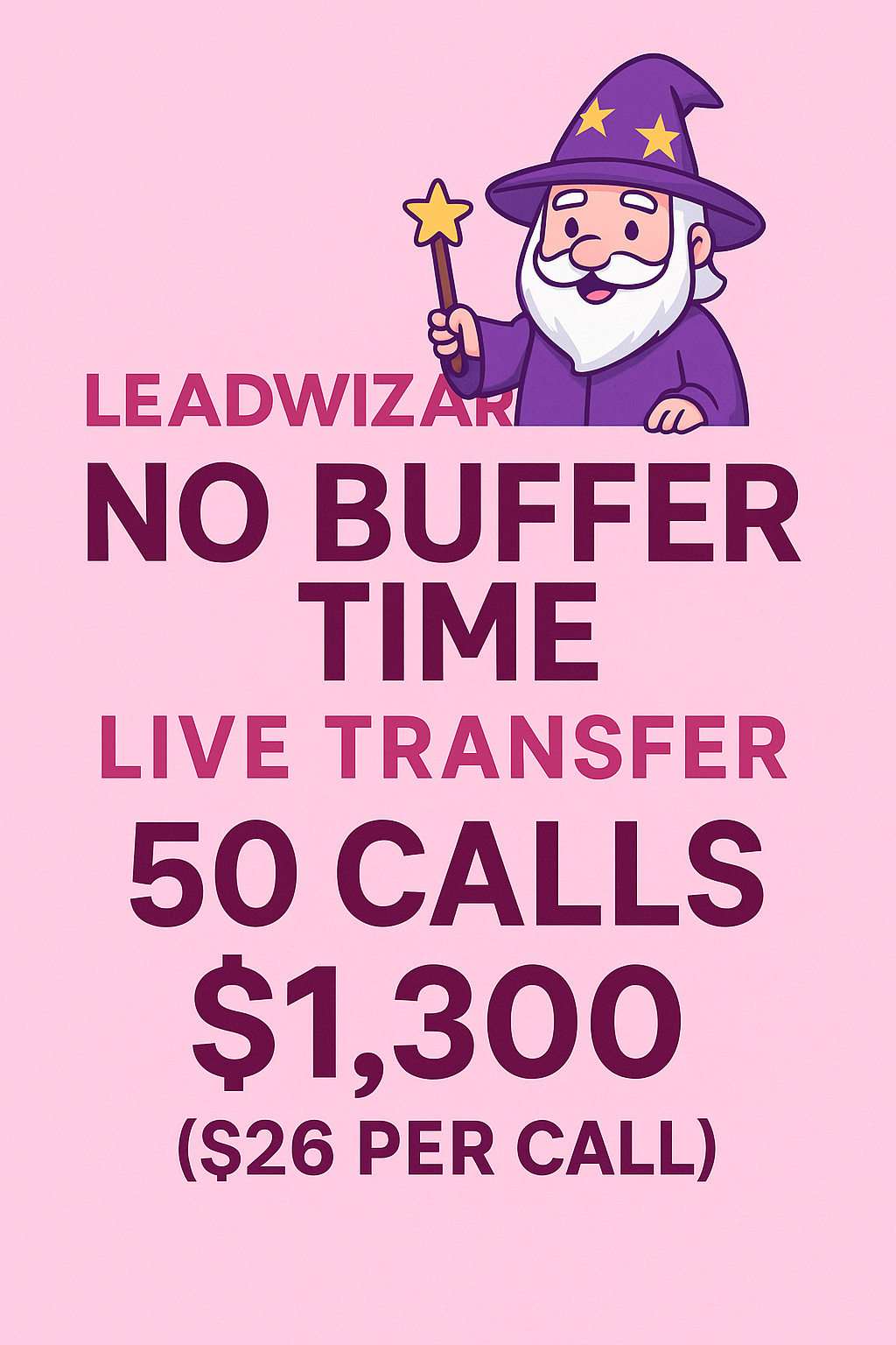 50 CALL PACKAGE!! PAY PER CALL (NO BUFFER TIME CALLS)