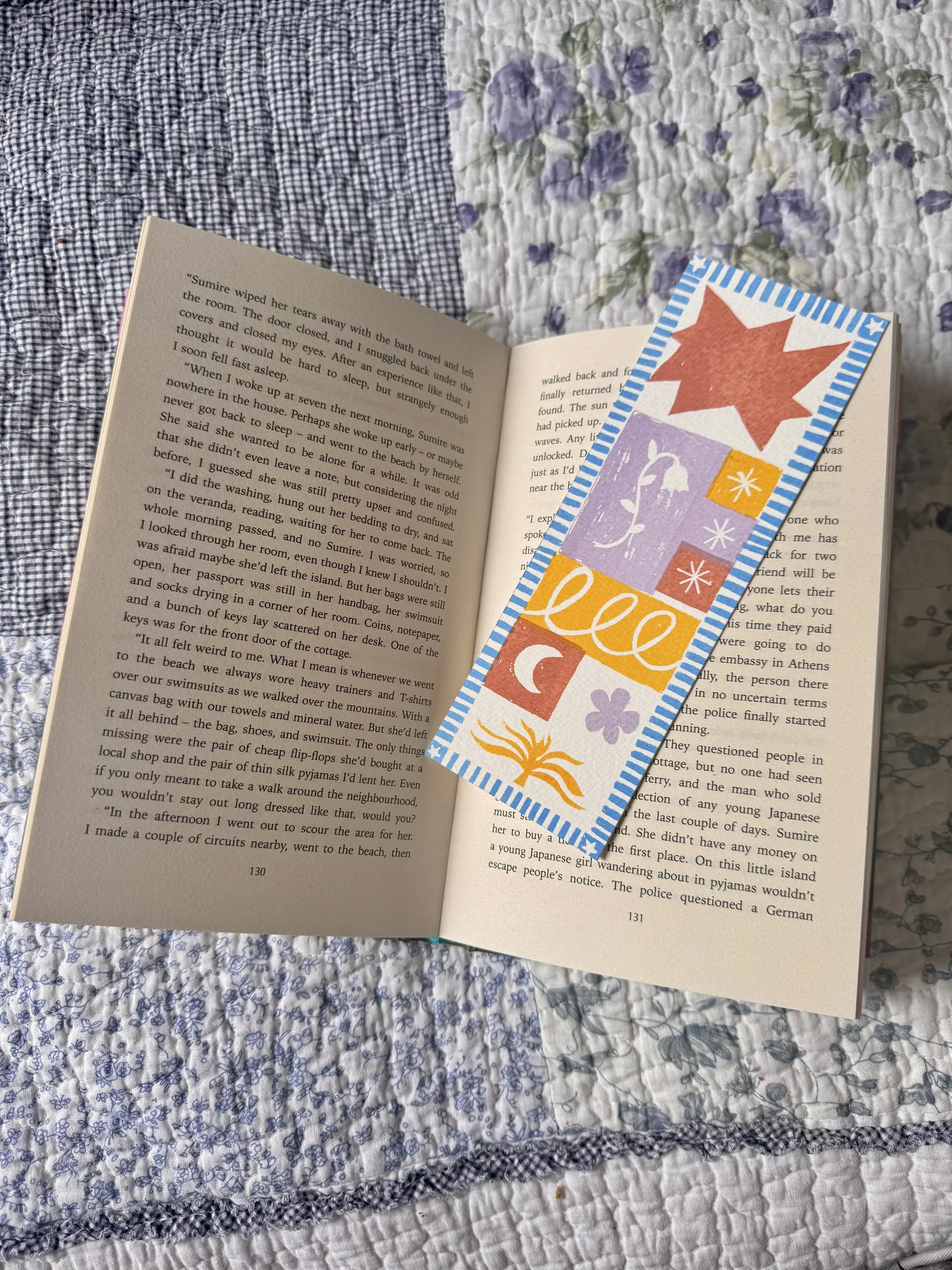 4-colour screen printed bookmark