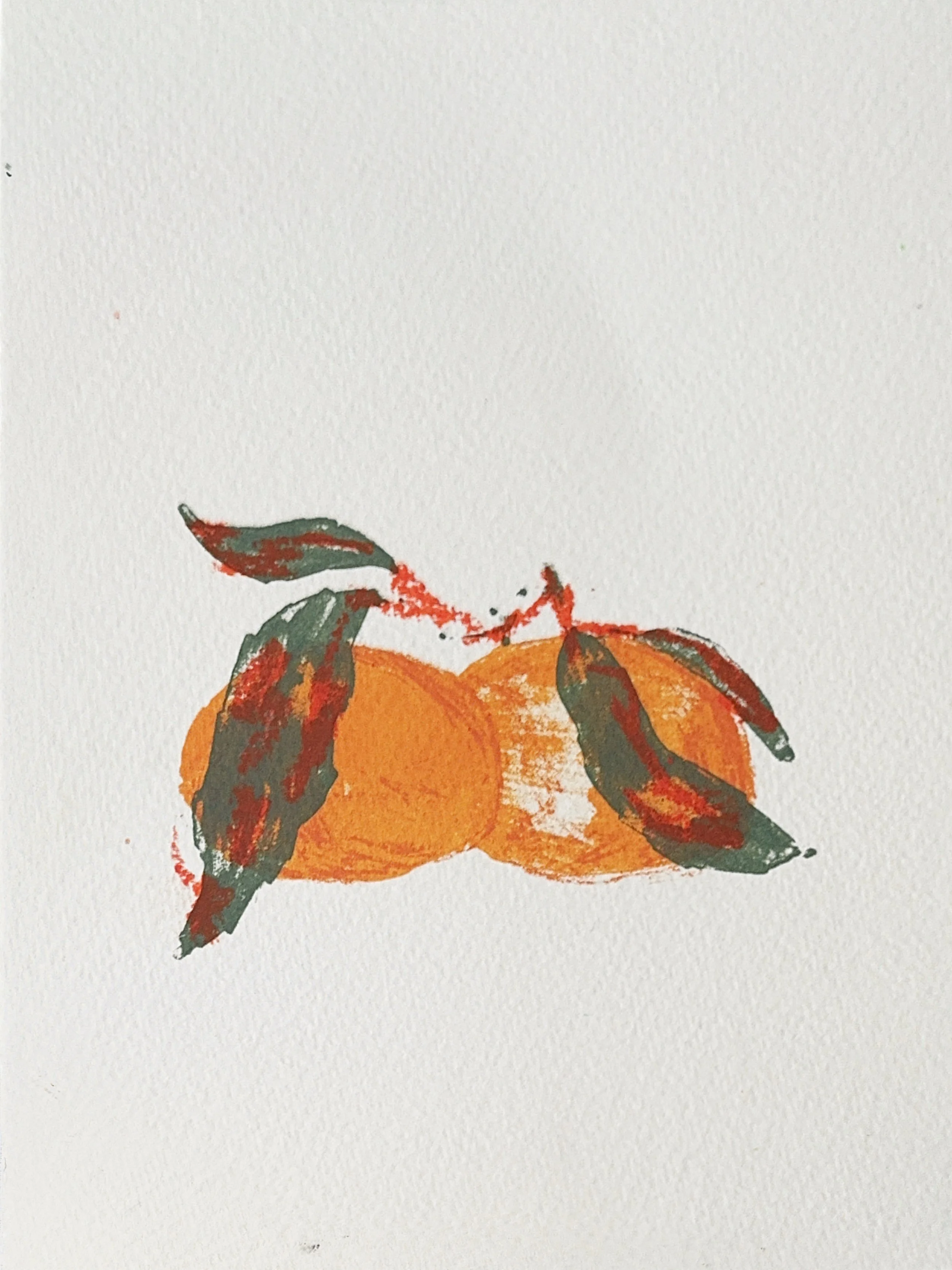3-colour screen print. Hand finished with oil pastilles