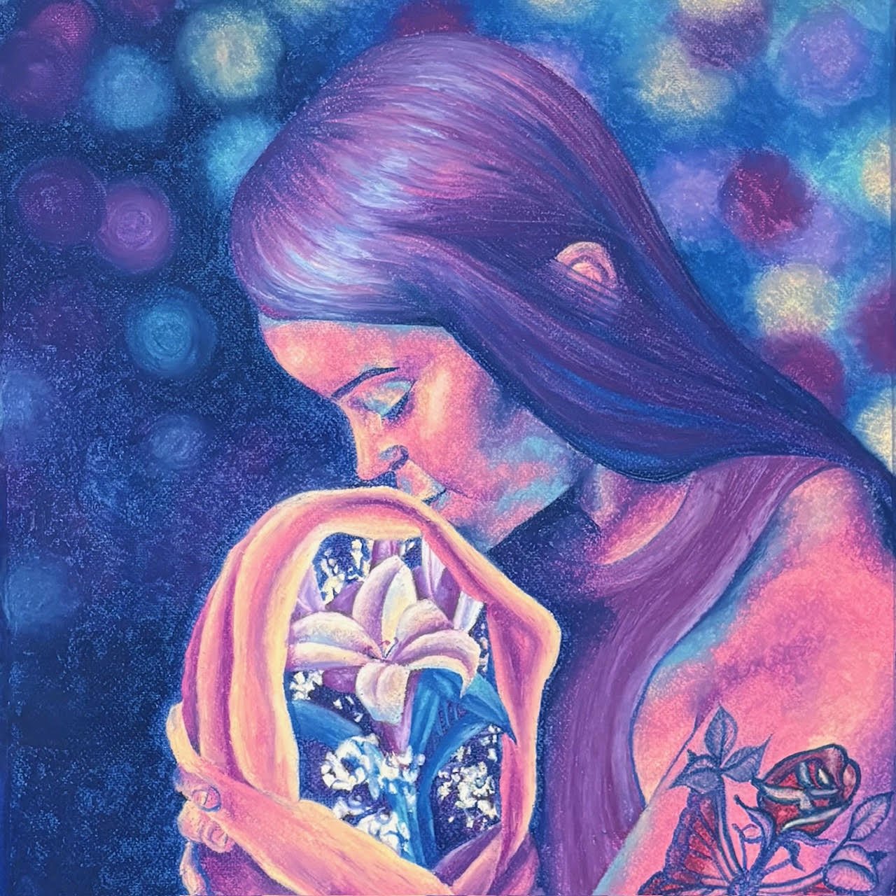 A circular graphic with a purple background and overlapping light pink circles. Text in the center reads 'COULD BE YOU!' in large, elegant black font, with smaller text below saying 'Spaces Available for 6 initial founding members.'