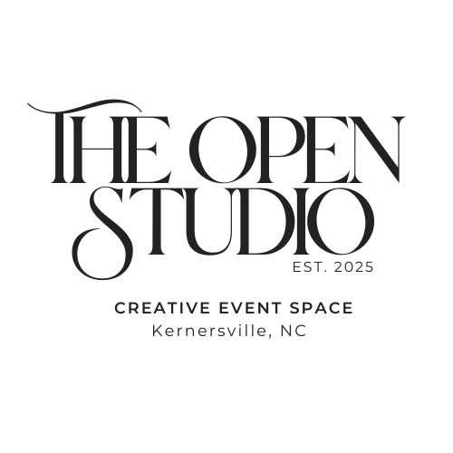 Logo for The Open Studio, a creative event space in Kernersville, North Carolina, established in 2025.