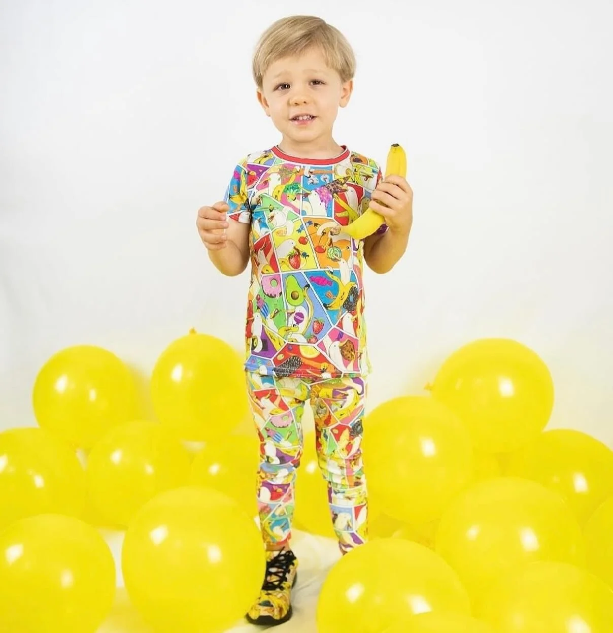 We bet you'll be bananas about our comfy Snack Attack print tee and leggings! Check them out on tinpin.com! 🥰