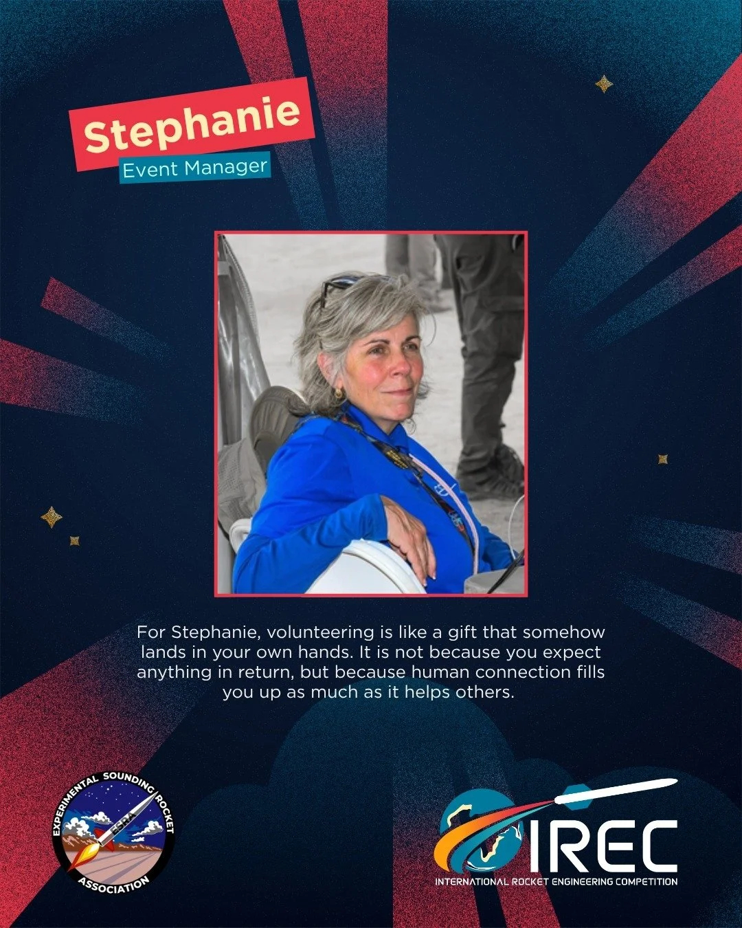 This week ESRA would like to highlight Mrs. Stephanie Taylor, our Event Manager.

Stephanie has been a volunteer with ESRA for three years, first brought in by a little nudge from her husband. Since then, she&rsquo;s been excited to be part of an org