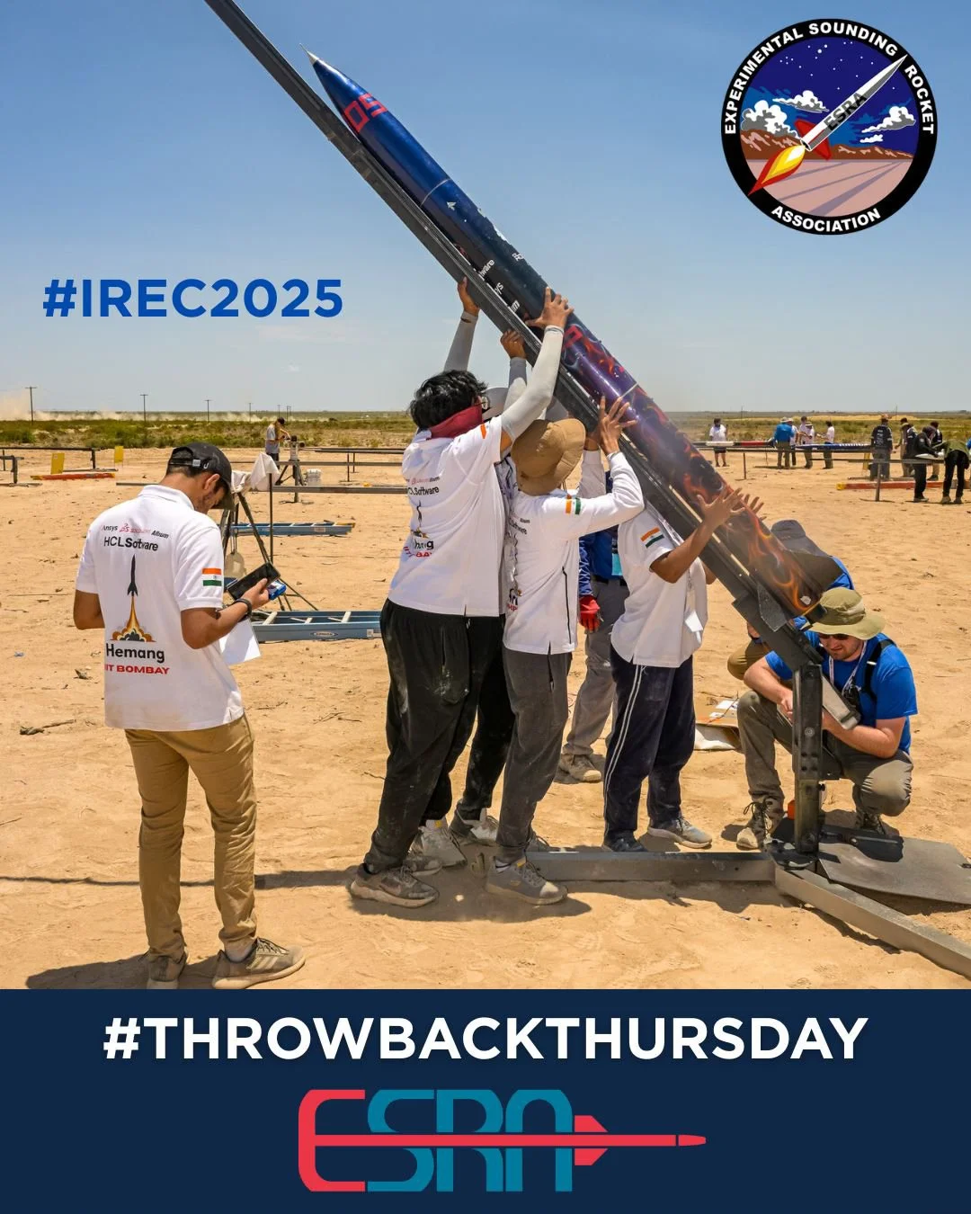 Throwback Thursday!
It takes a TEAM for a successful flight.
From schematics to flight pad set up, and everything in between.
Here's a throwback to last year.
Learn together, grow together and bring your 'A' game!

#IREC2025 #TBT #ROCKETEERS #ESRA