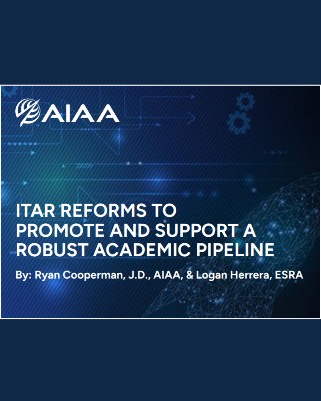 AIAA and ESRA have joined together to present their offical position on ITAR