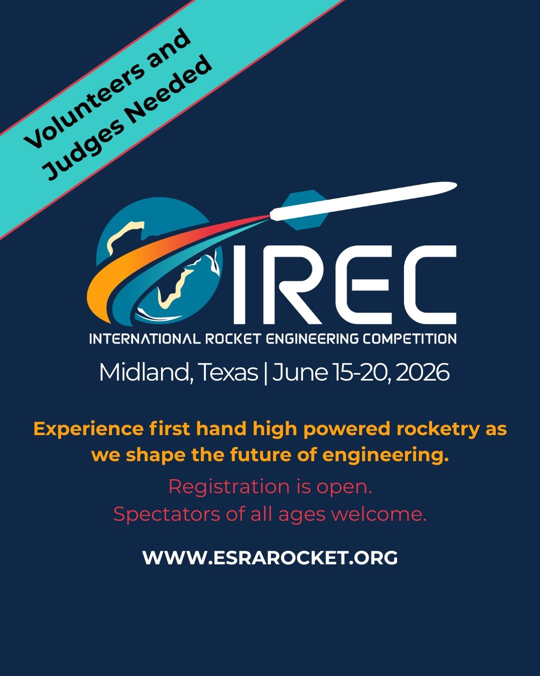 Experience high powered rocketry in person. Join us at the 2026 International Rocket Engineering Competition!

#esra #irec #engineering #talent #showcase