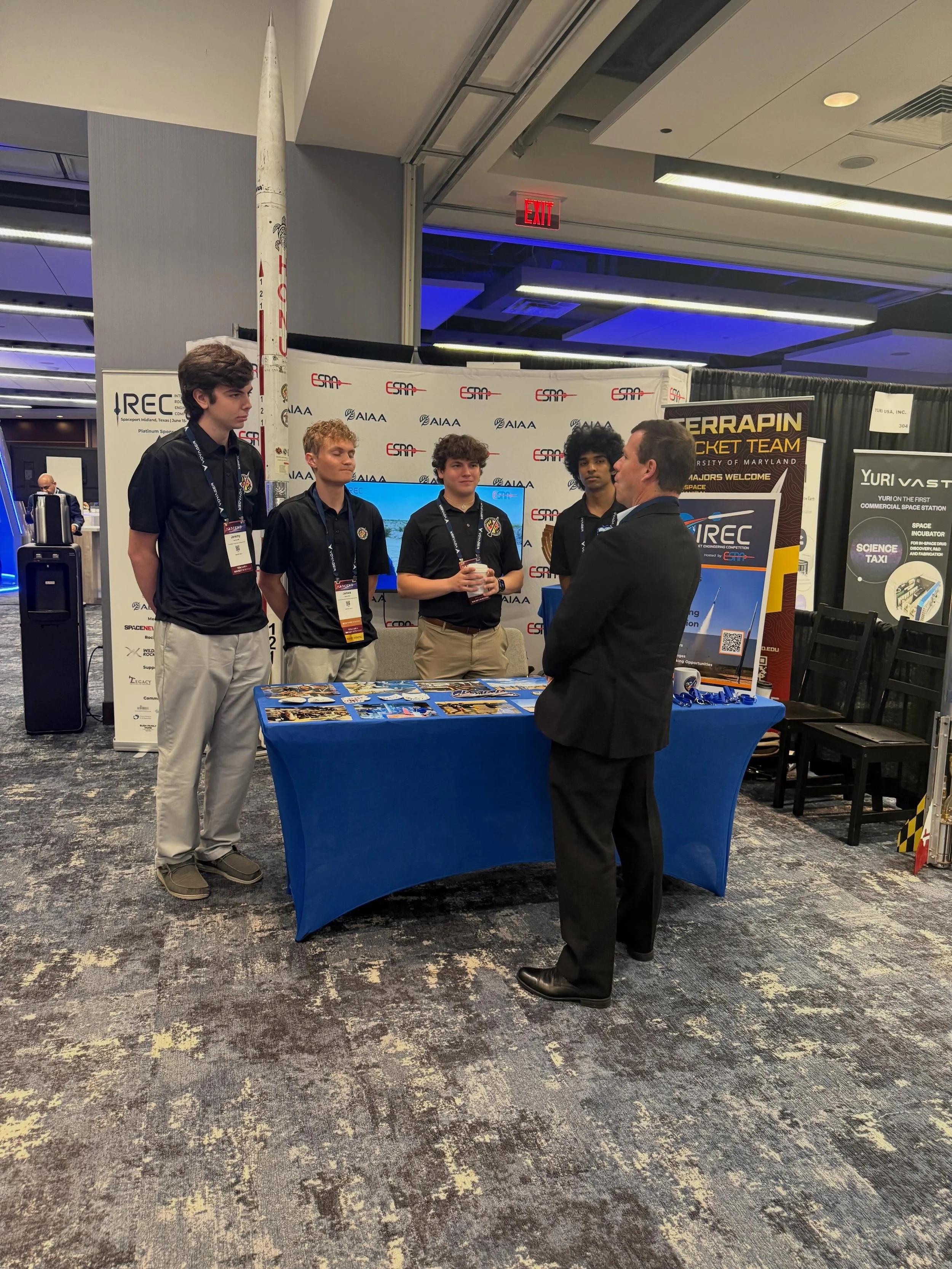 Come and explore the world of collegiate high powered rocketry at the Experimental Sounding Rocket Association booth!  @terrapinrockets @ascendspace @aiaaerospace