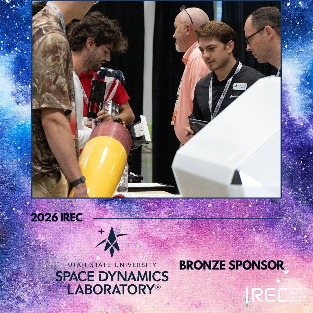 ESRA extends our sincere thanks to Utah State University Space Dynamics Laboratory for their 2026 International Rocket Engineering Competition Bronze Sponsorship and for hosting the SDL Payload Challenge. The IREC champions SDL's mission of inspiring