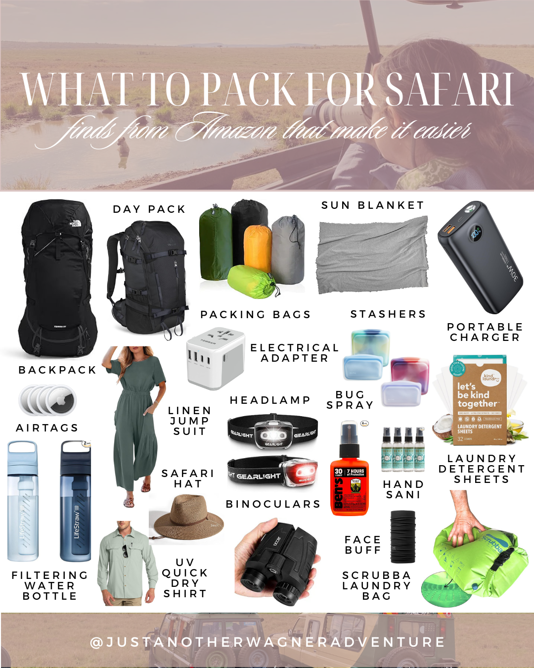 “Safari-Ready” Amazon Essentials List