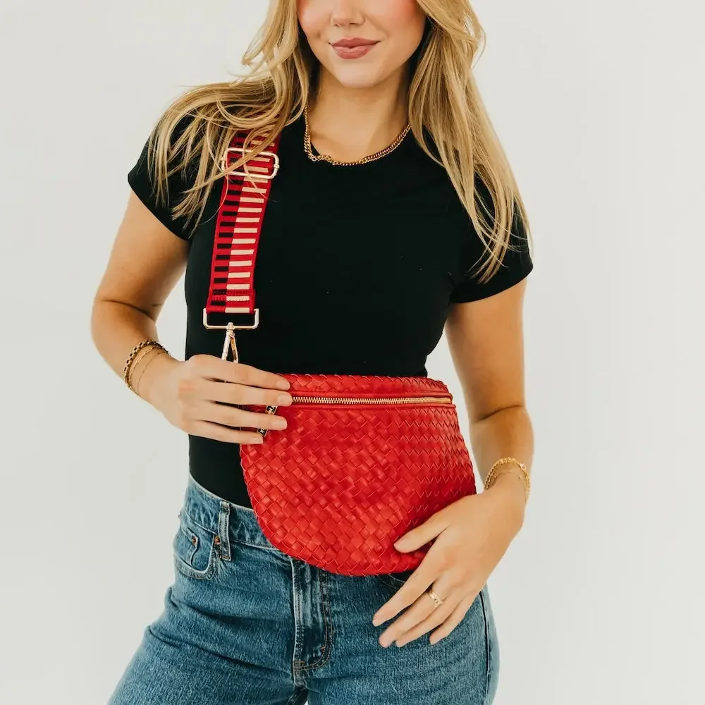 Westlyn Woven Bum Bag - Cherry Red