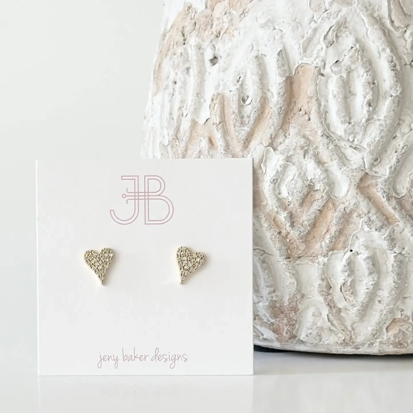 Broadway Heart Studs