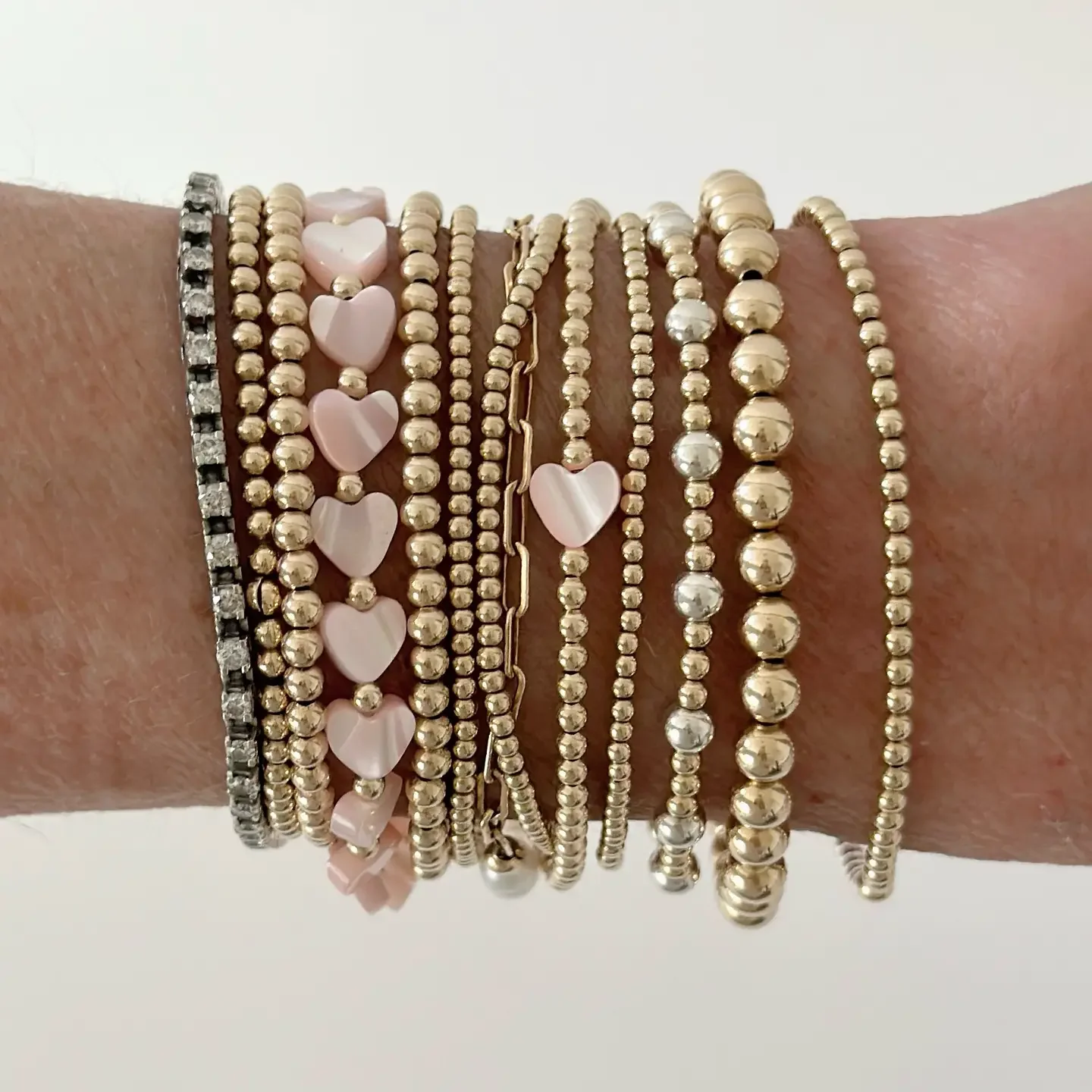 Pippa Sweet Pink Bracelets - Single Heart