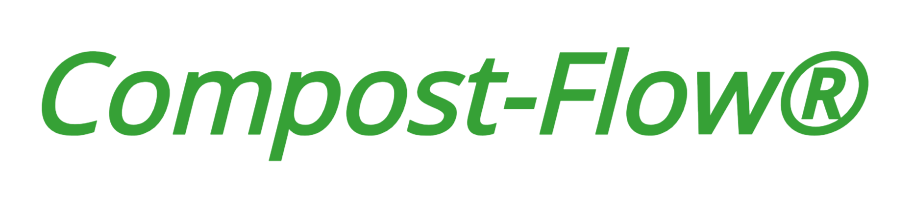 Green logo with the text 'Compost-Flow®' in a stylized font.