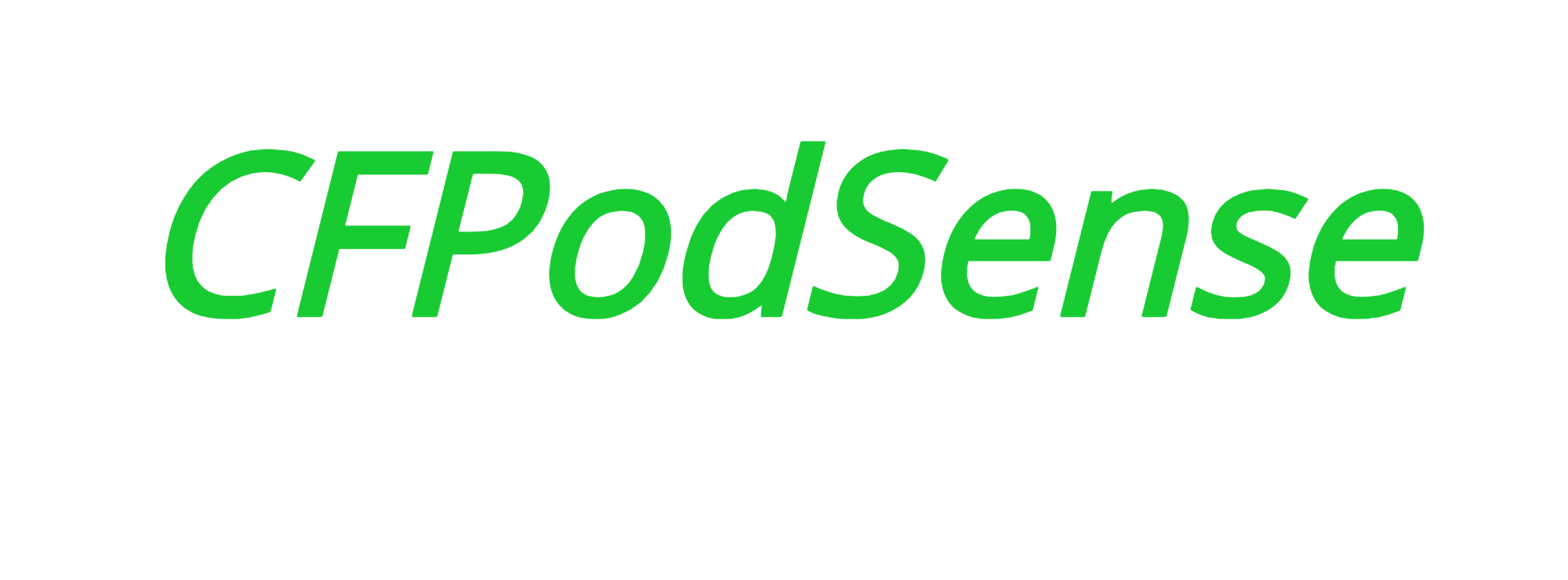 The CFBodSense logo, featuring the words "CFBodSense" with "CF" in black and "BodSense" in green, set against a plain white background.