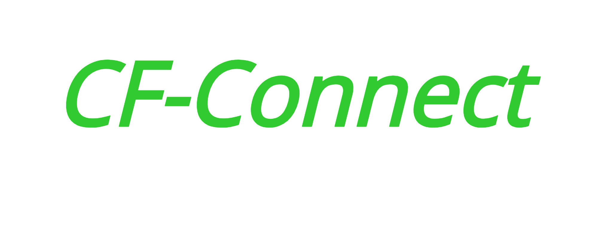 Text reading "C-E-Connect" in green, styled with a slight slant, on a black background.