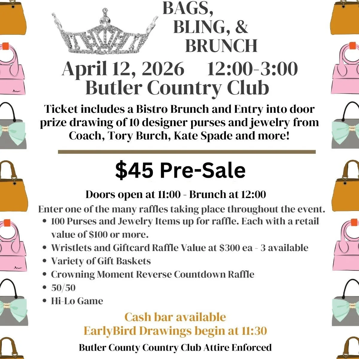 Bags, Bling & Brunch Annual Fundraiser