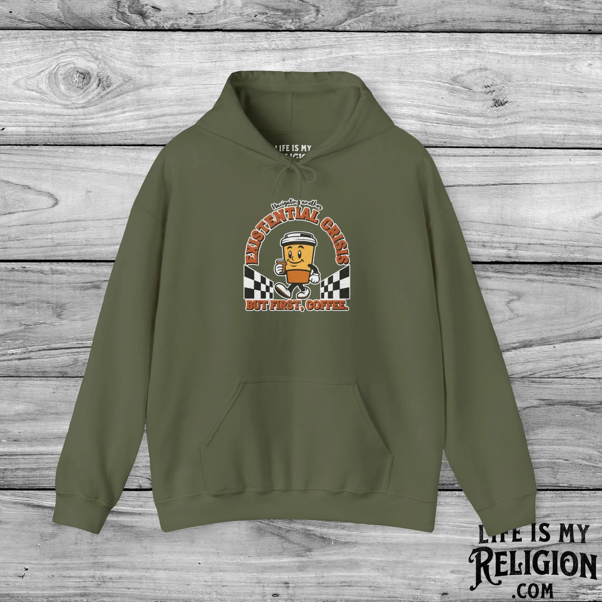 Navigating Another Existential Crisis, But First, Coffee - Hoodie