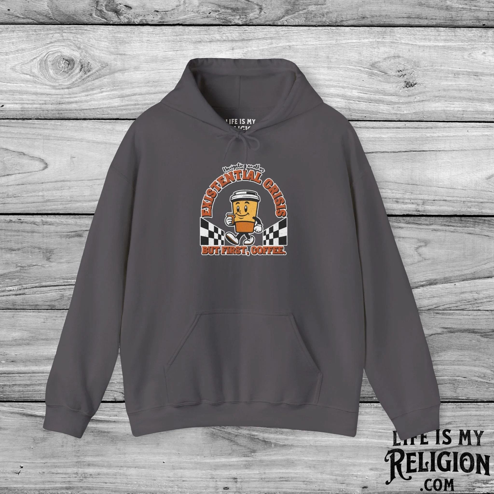 Navigating Another Existential Crisis, But First, Coffee - Hoodie