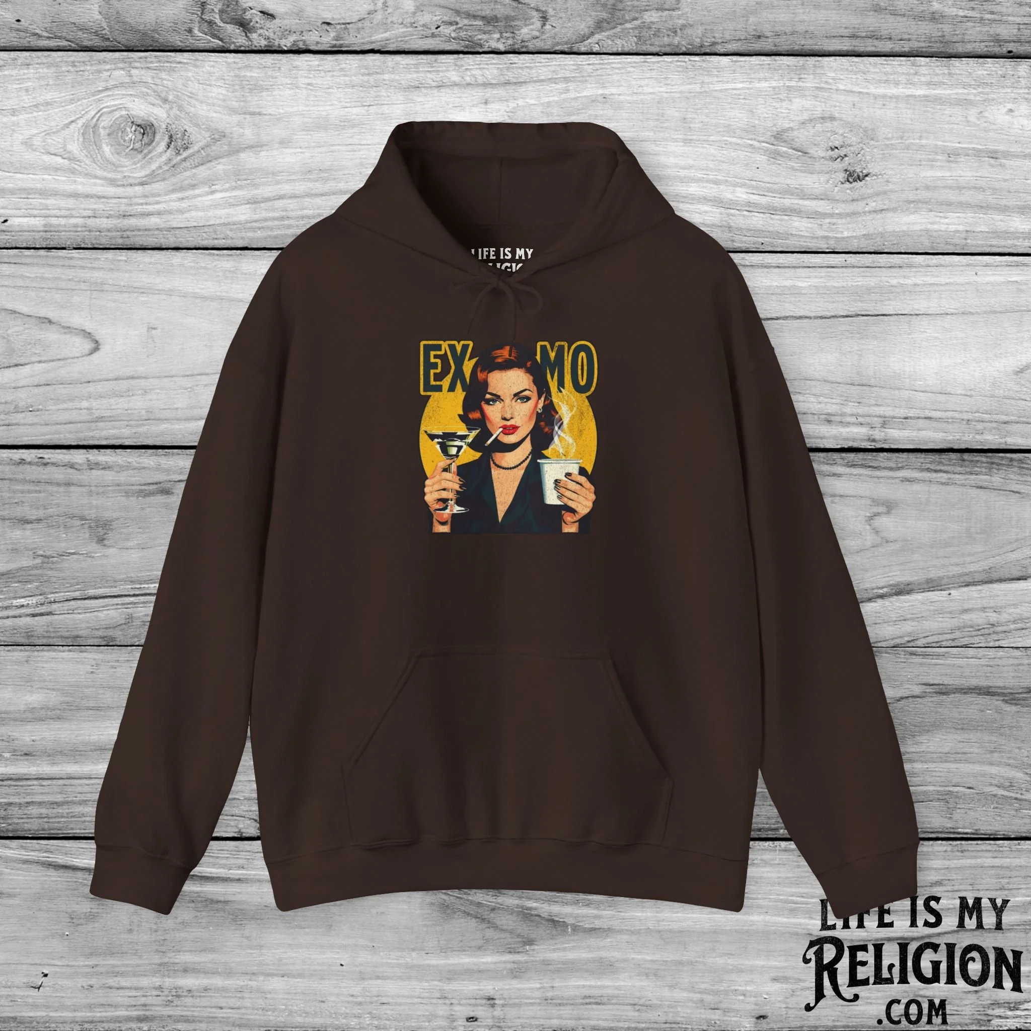 Ex-Mo Woman Enjoying One of Each (Portrait Design) - Hoodie