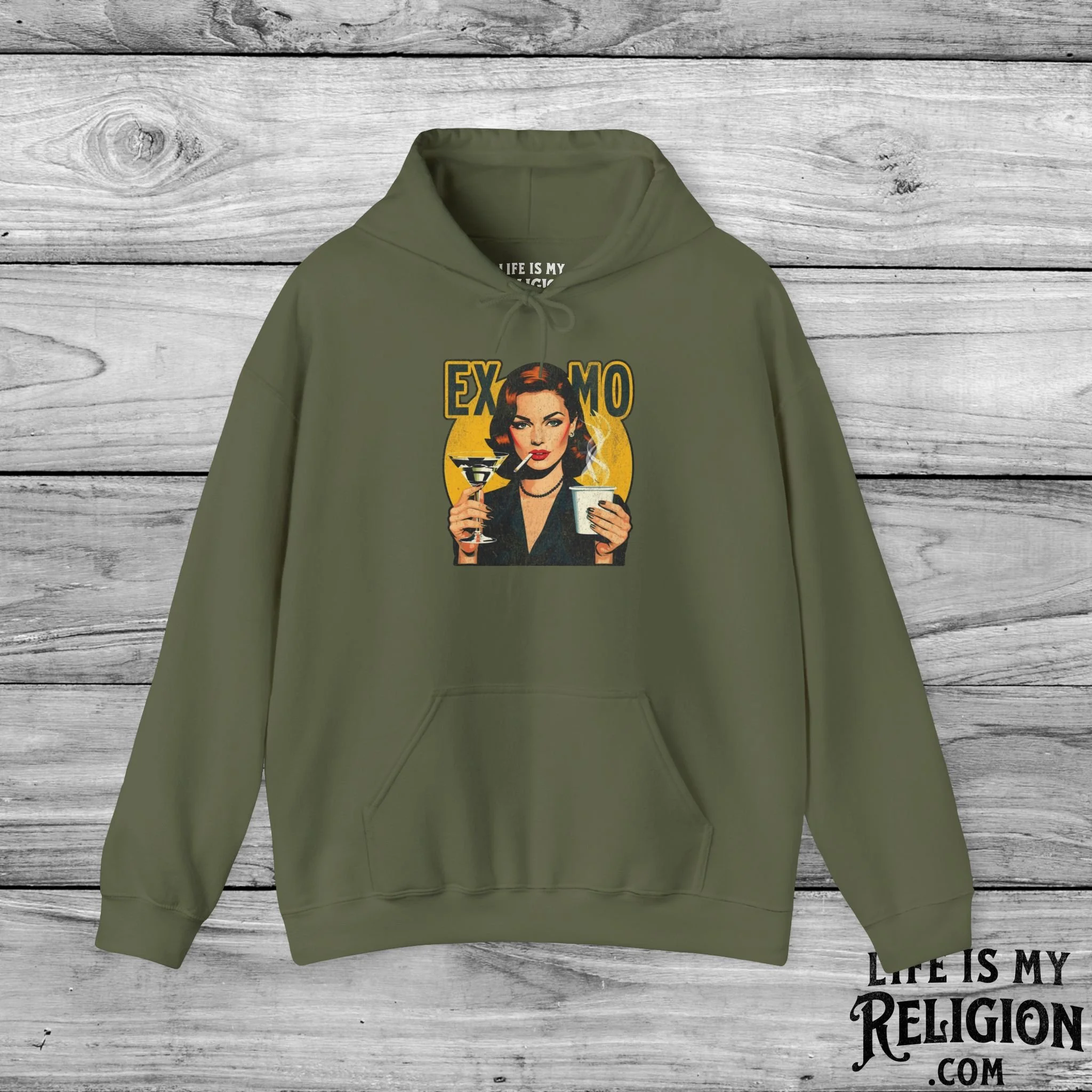 Ex-Mo Woman Enjoying One of Each (Portrait Design) - Hoodie