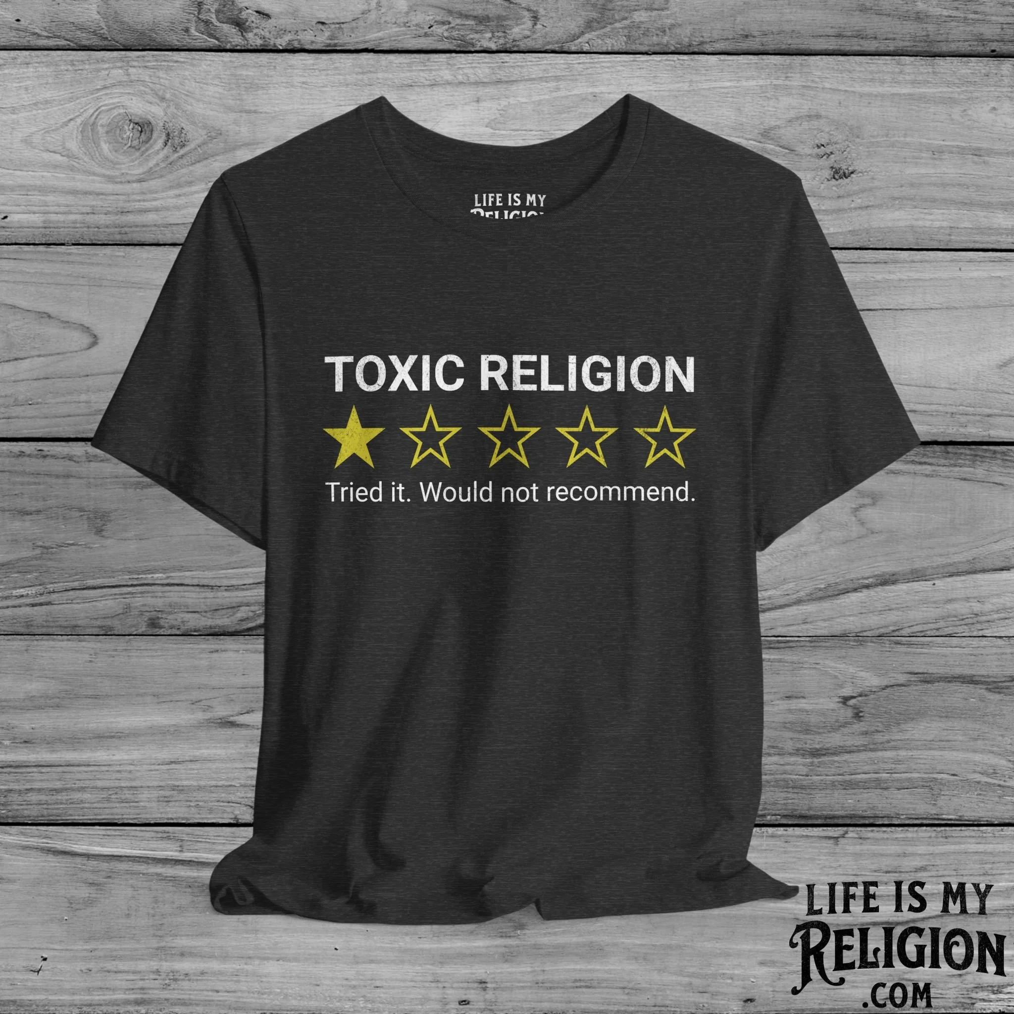 Toxic Religion: One Star Rating - Short Sleeve Tee