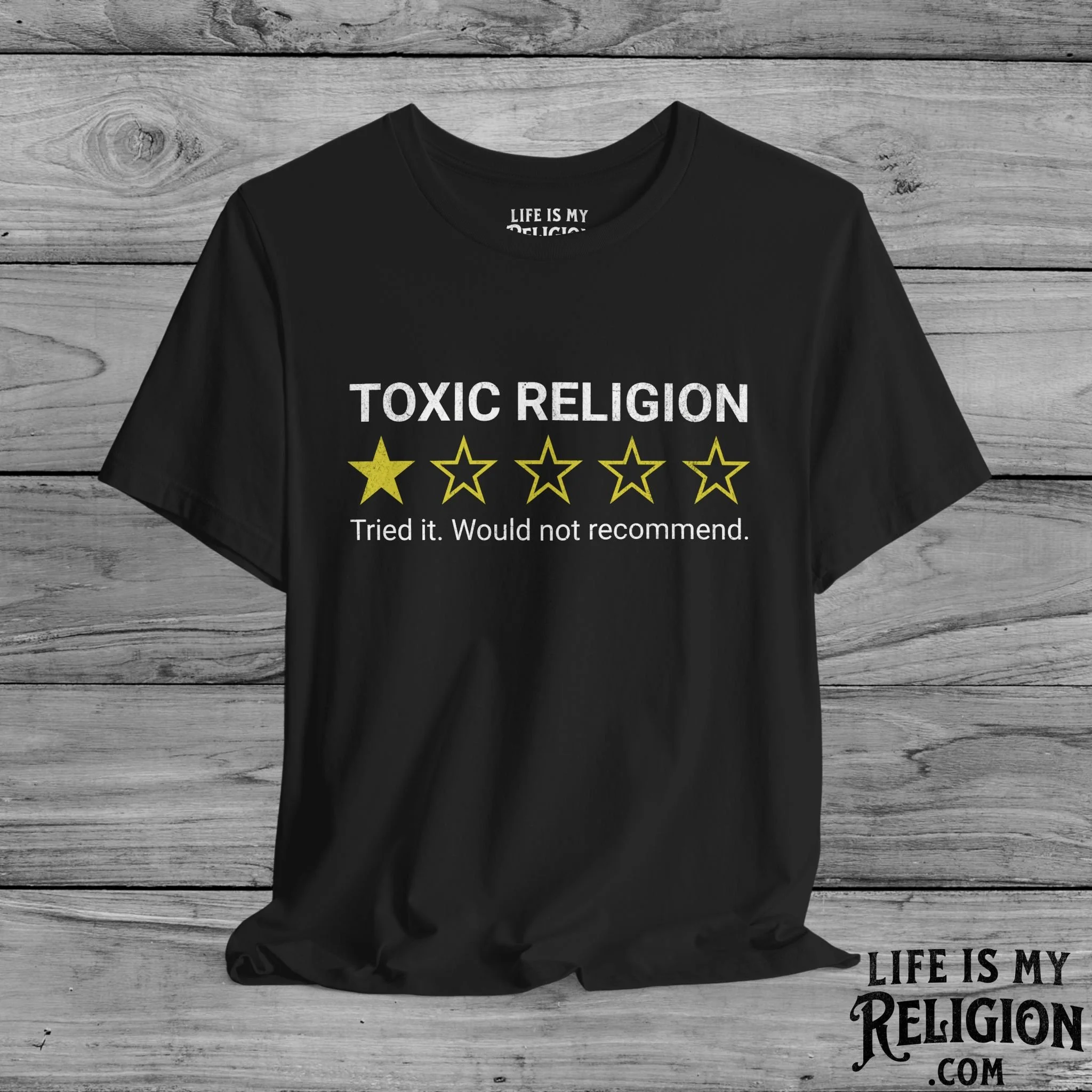 Toxic Religion: One Star Rating - Short Sleeve Tee
