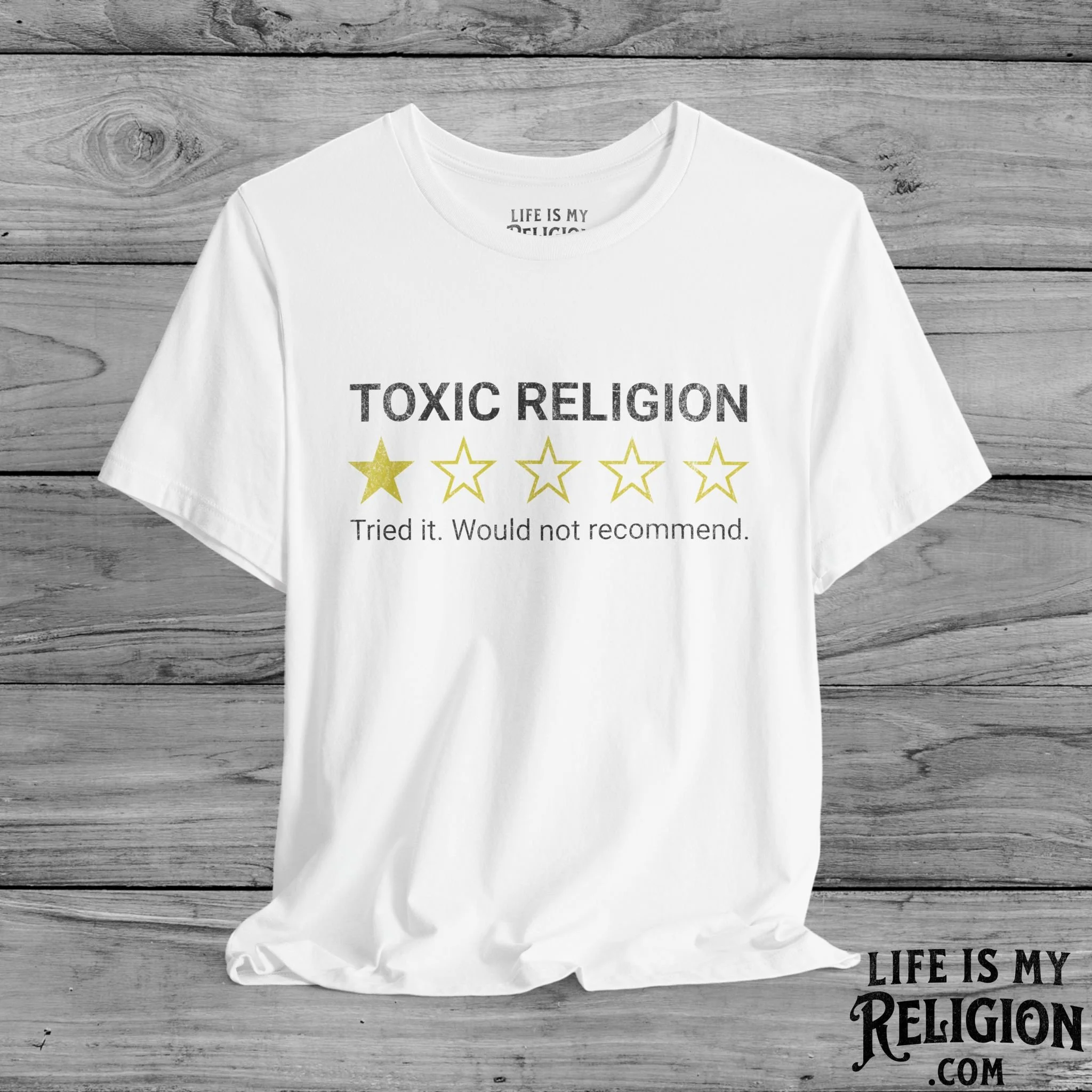 Toxic Religion: One Star Rating - Short Sleeve Tee